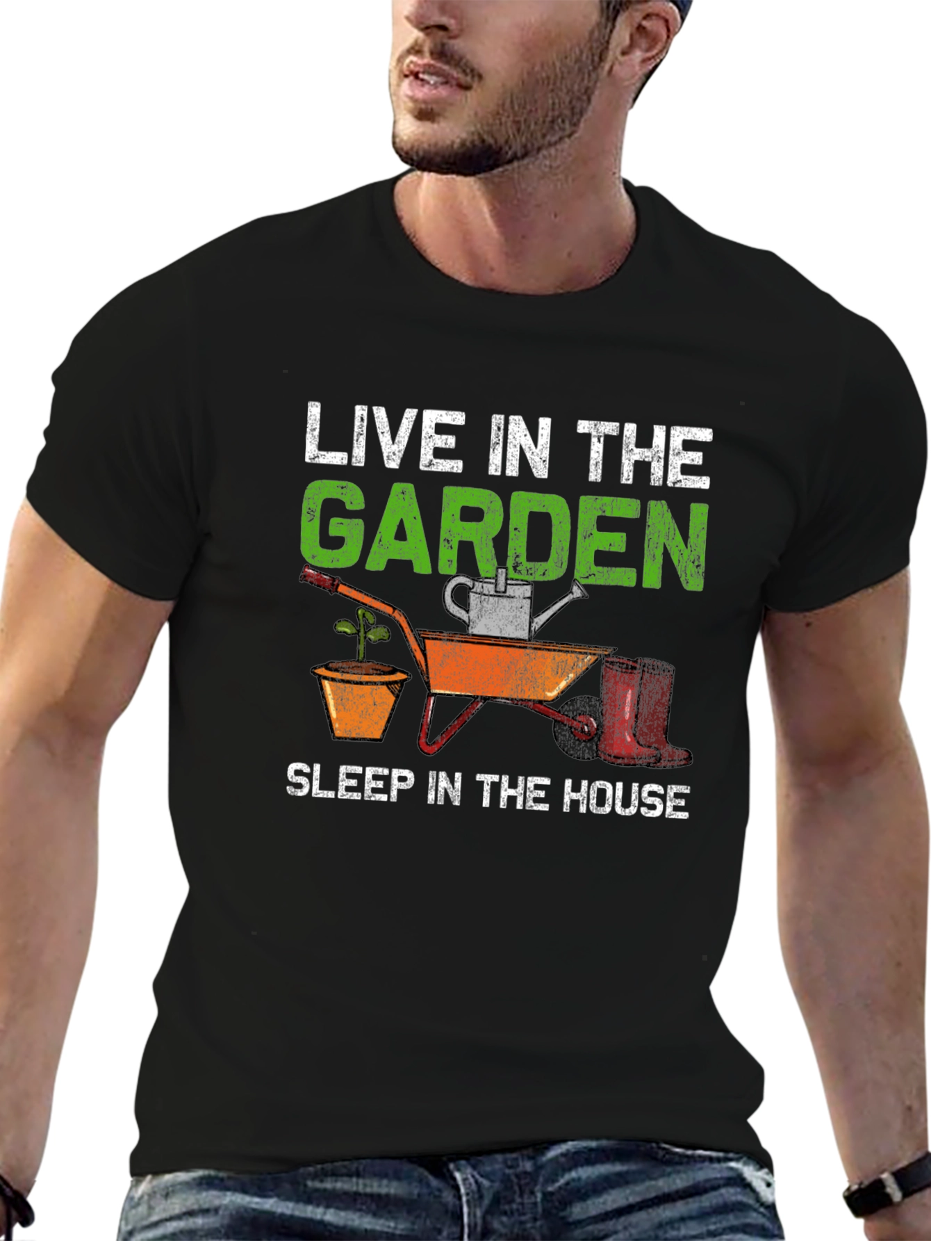 Gardener Humor T-Shirt - Live in the Garden