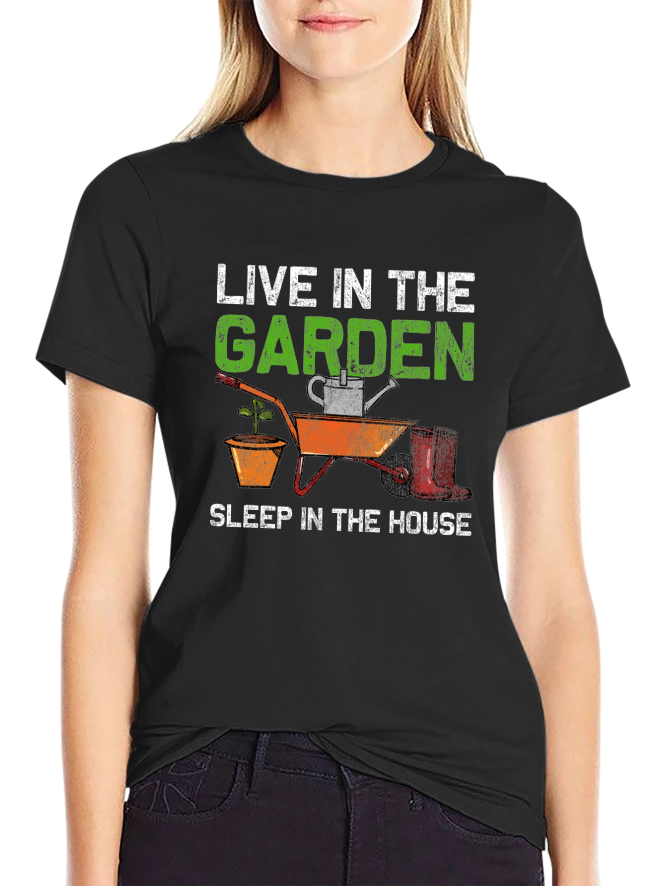 Gardener Humor T-Shirt - Live in the Garden