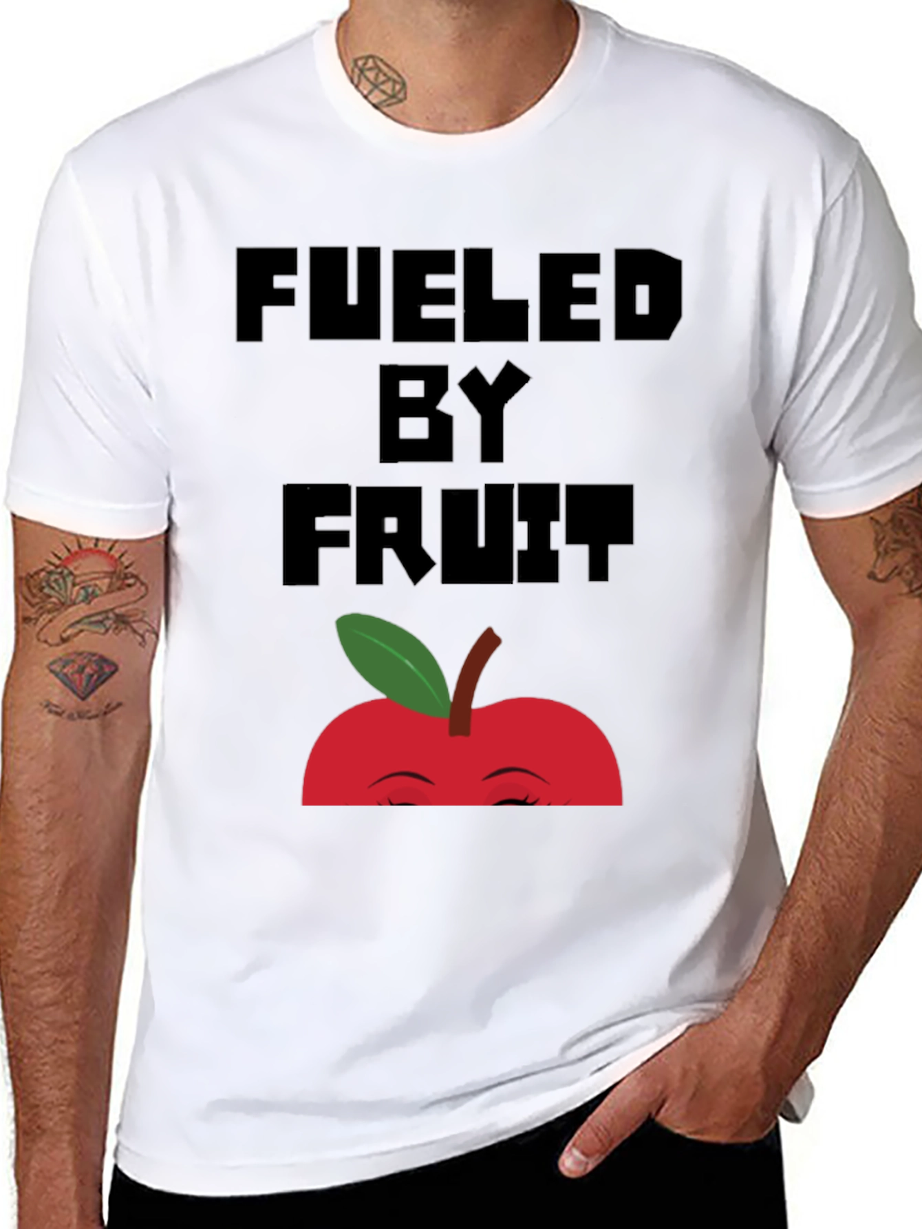 Fueled By Fruit Graphic Tee - Unisex Black T-Shirt