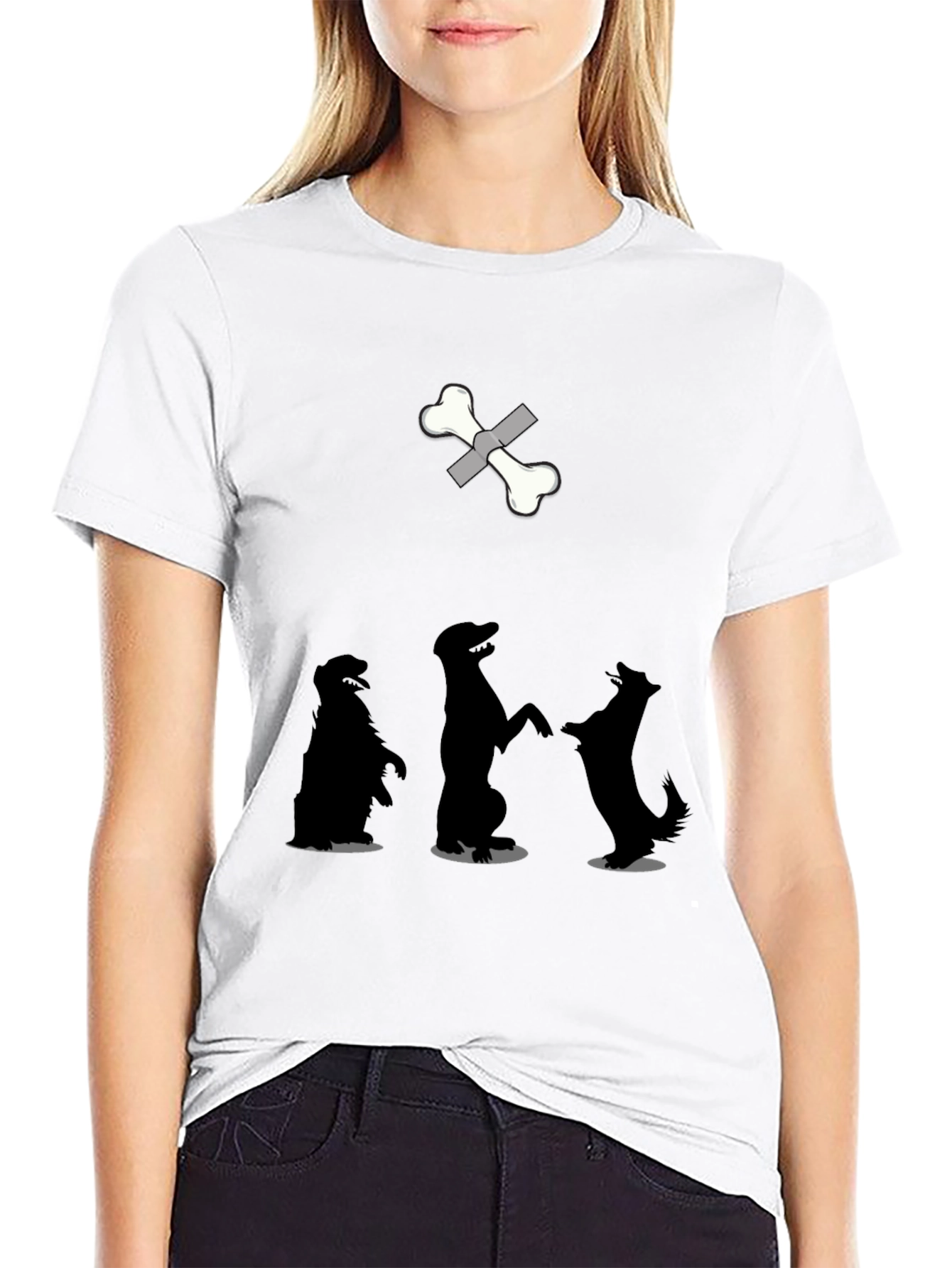 Dog Bone T-Shirt - Funny Animal Graphic Tee