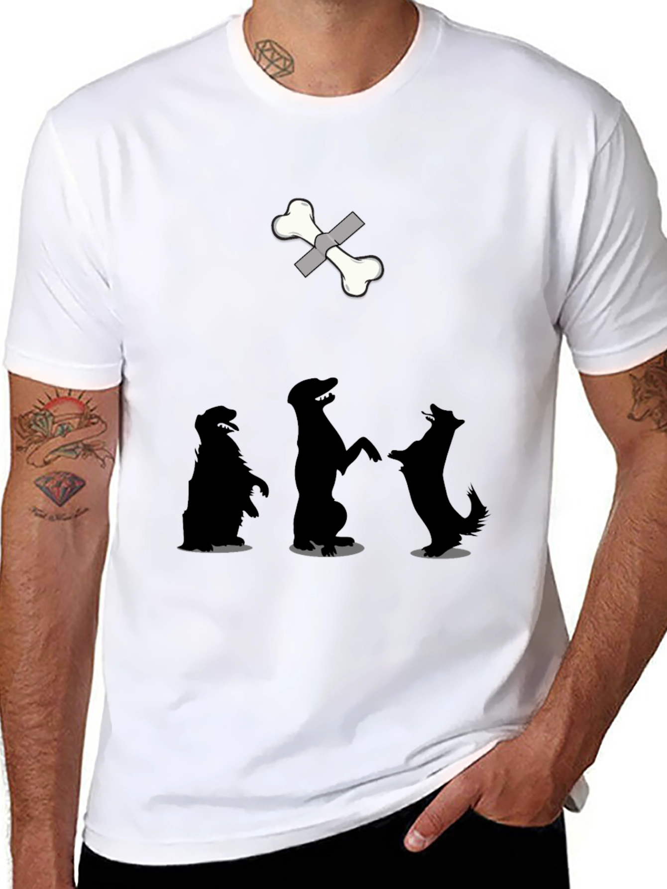Dog Bone T-Shirt - Funny Animal Graphic Tee