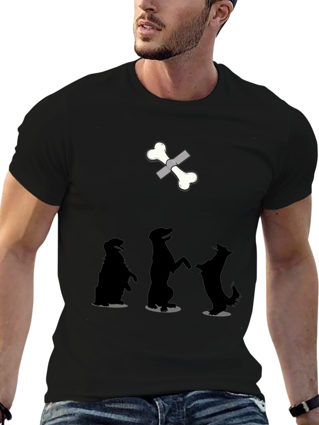 Dog Bone T-Shirt - Funny Animal Graphic Tee