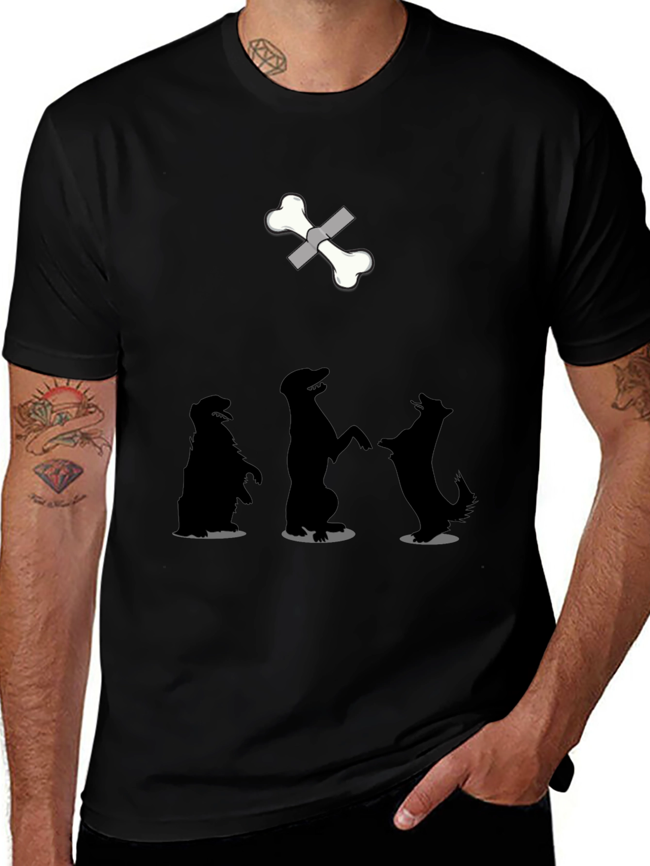 Dog Bone T-Shirt - Funny Animal Graphic Tee
