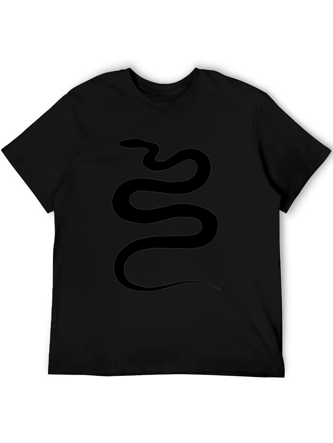Mens Black Snake Graphic Tee