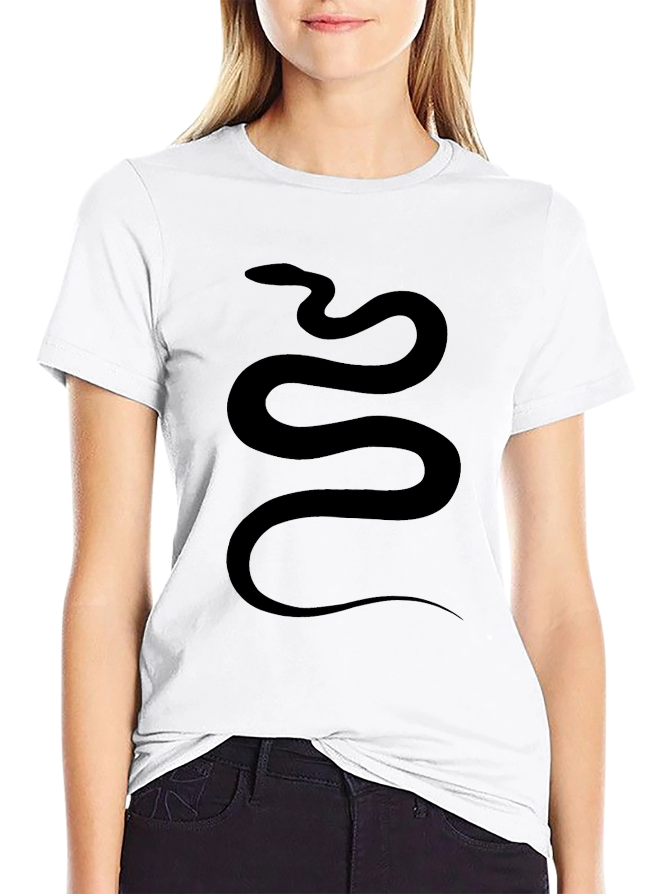 Mens Black Snake Graphic Tee