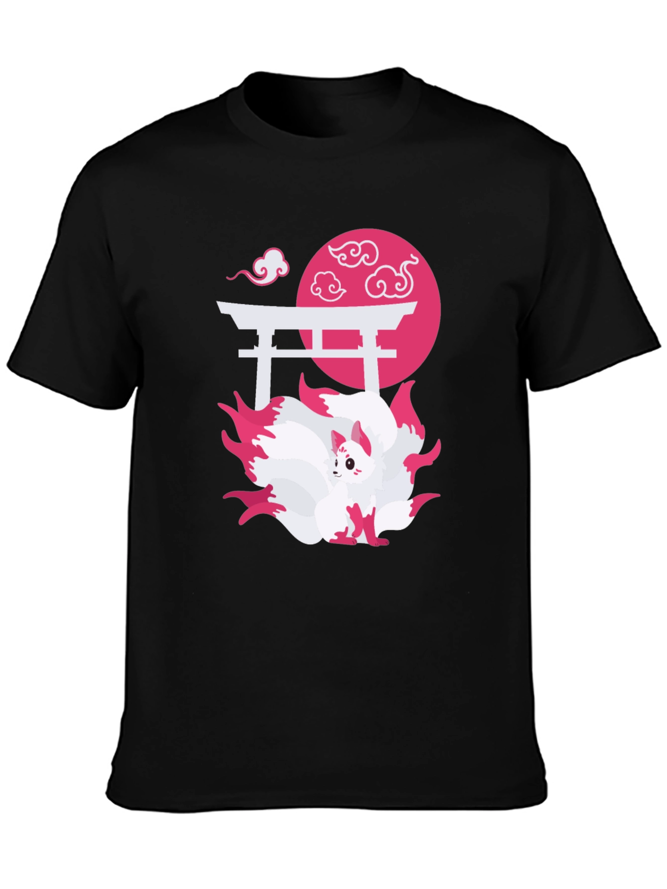 Nine-Tailed Fox Graphic Tee - Japanese Anime Shirt