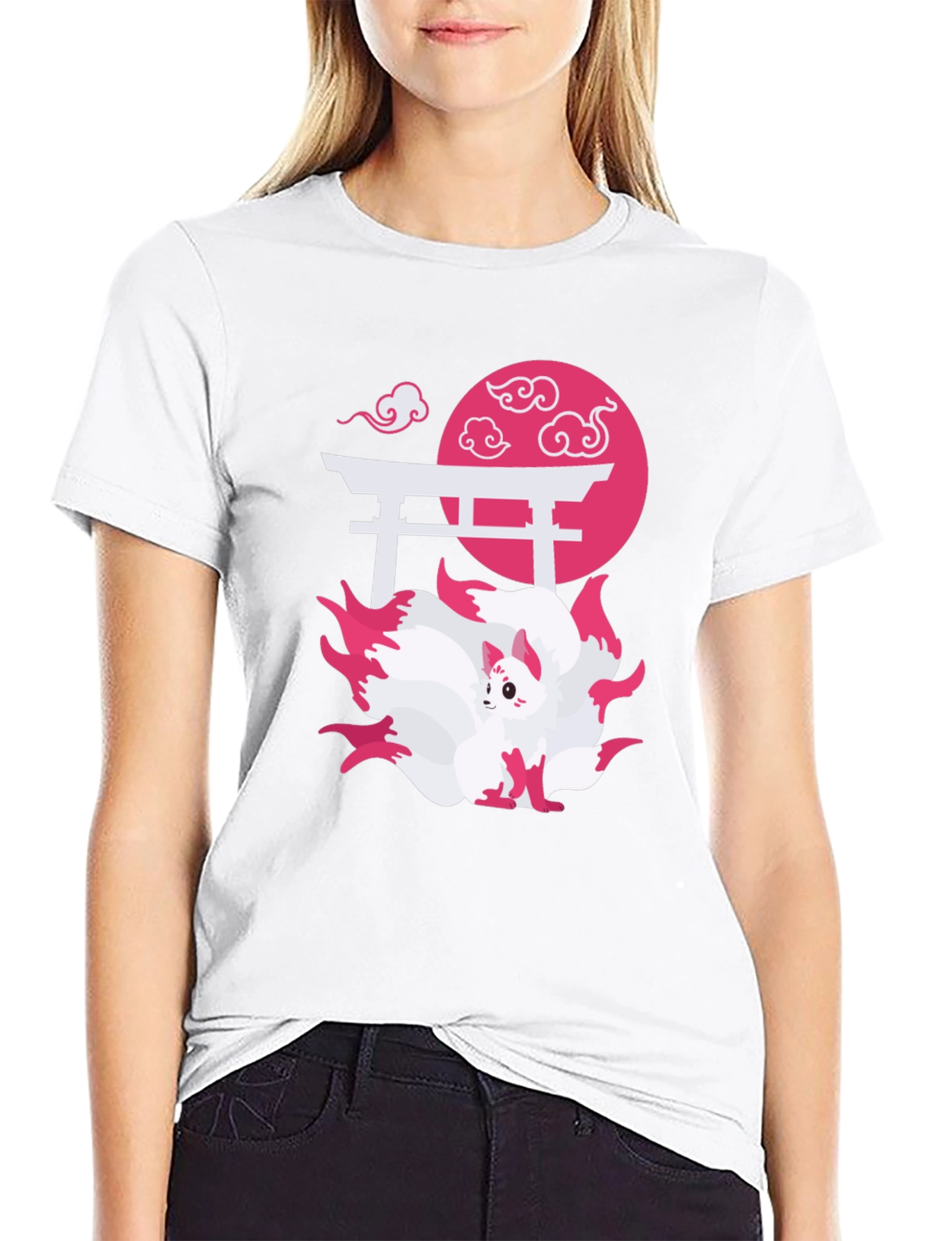 Nine-Tailed Fox Graphic Tee - Japanese Anime Shirt