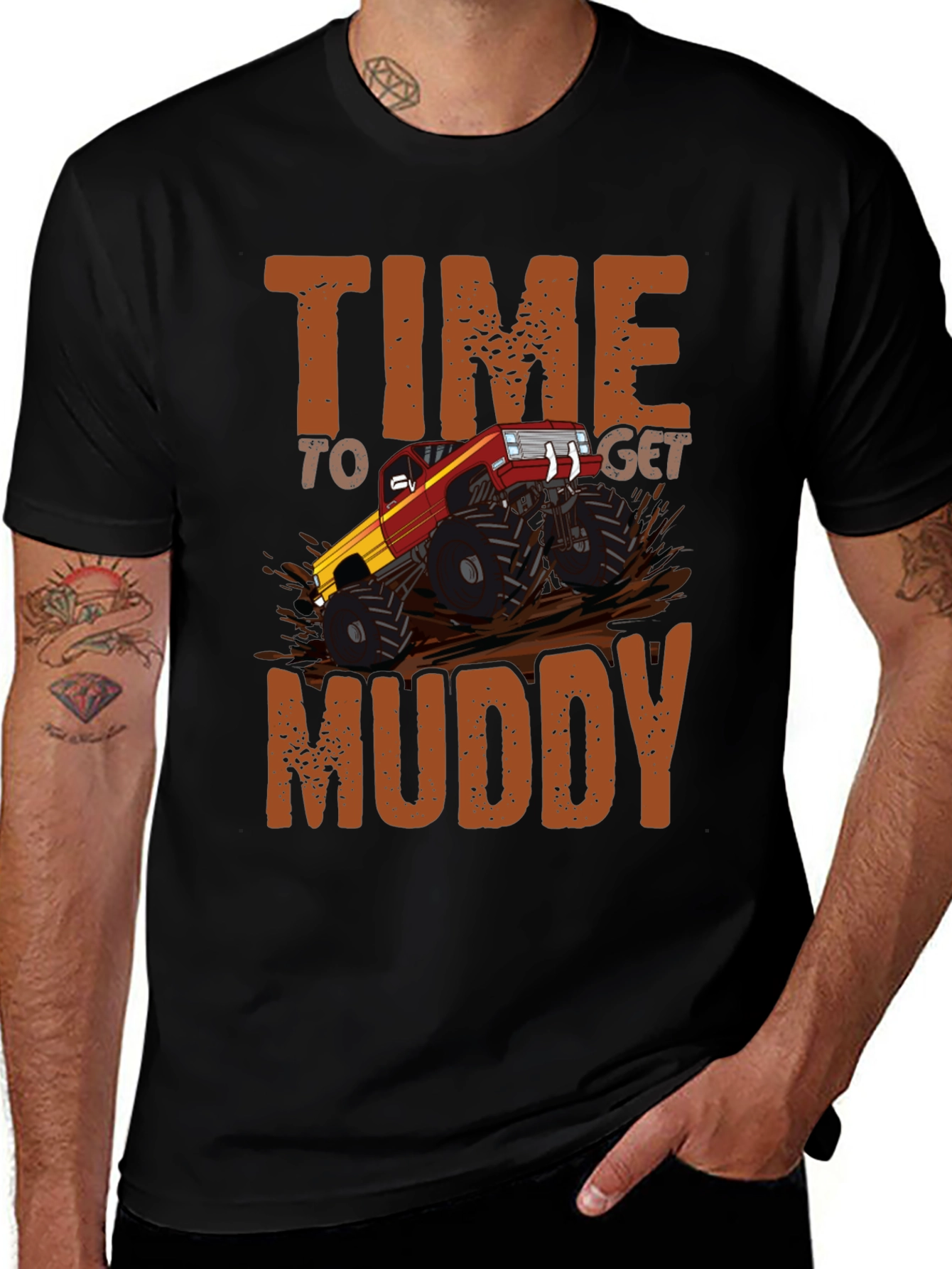 Time to Get Muddy Monster Truck T-Shirt