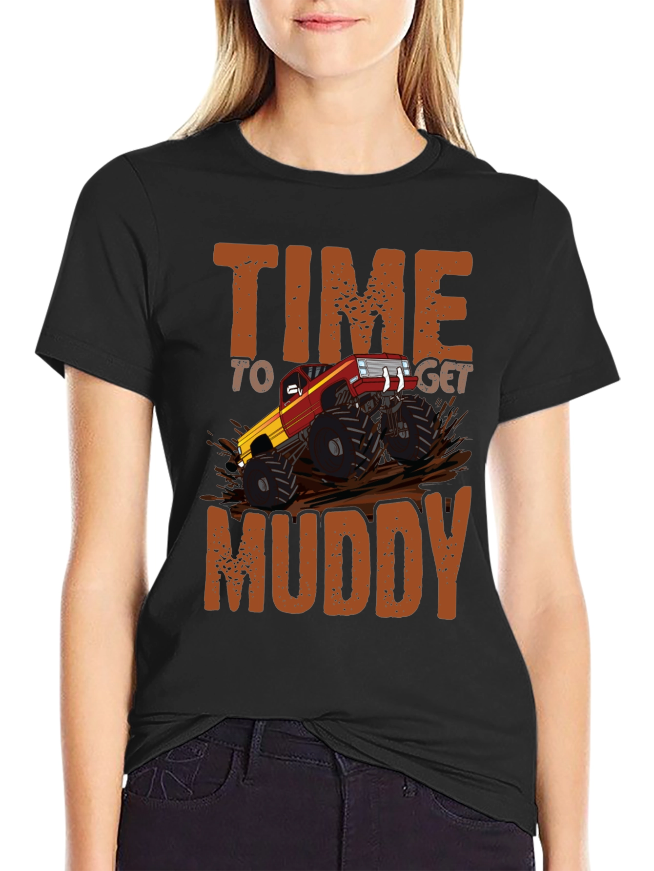 Time to Get Muddy Monster Truck T-Shirt