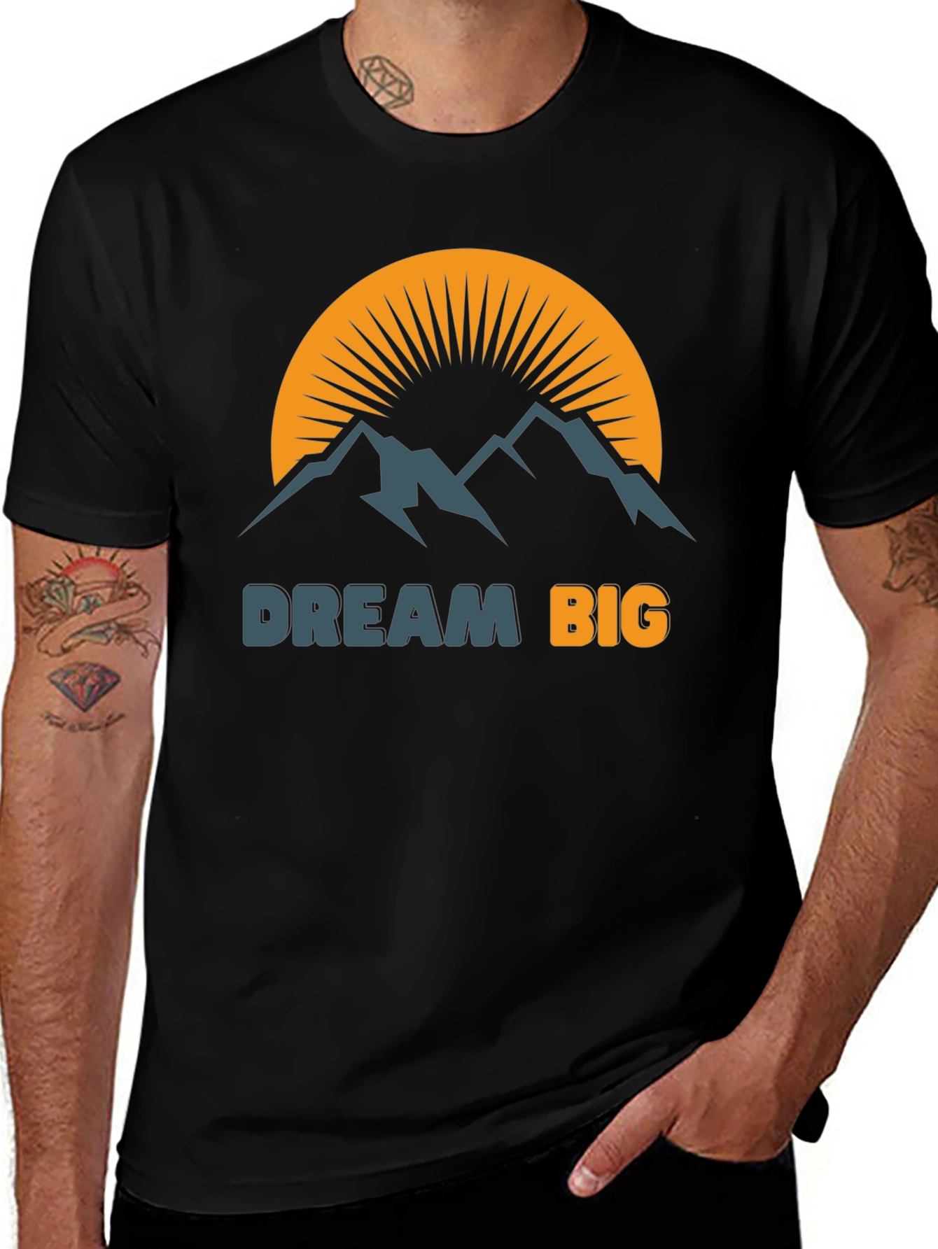 Dream Big Graphic Tee - Mens Black T-Shirt