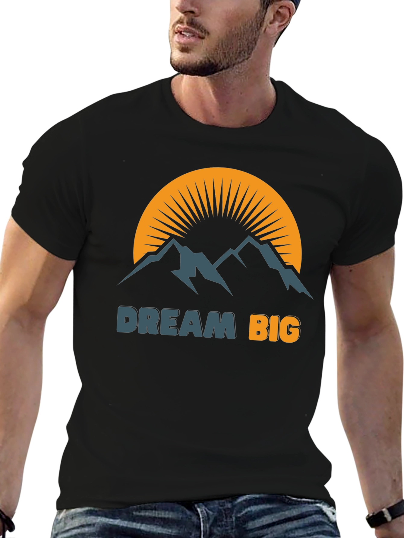 Dream Big Graphic Tee - Mens Black T-Shirt