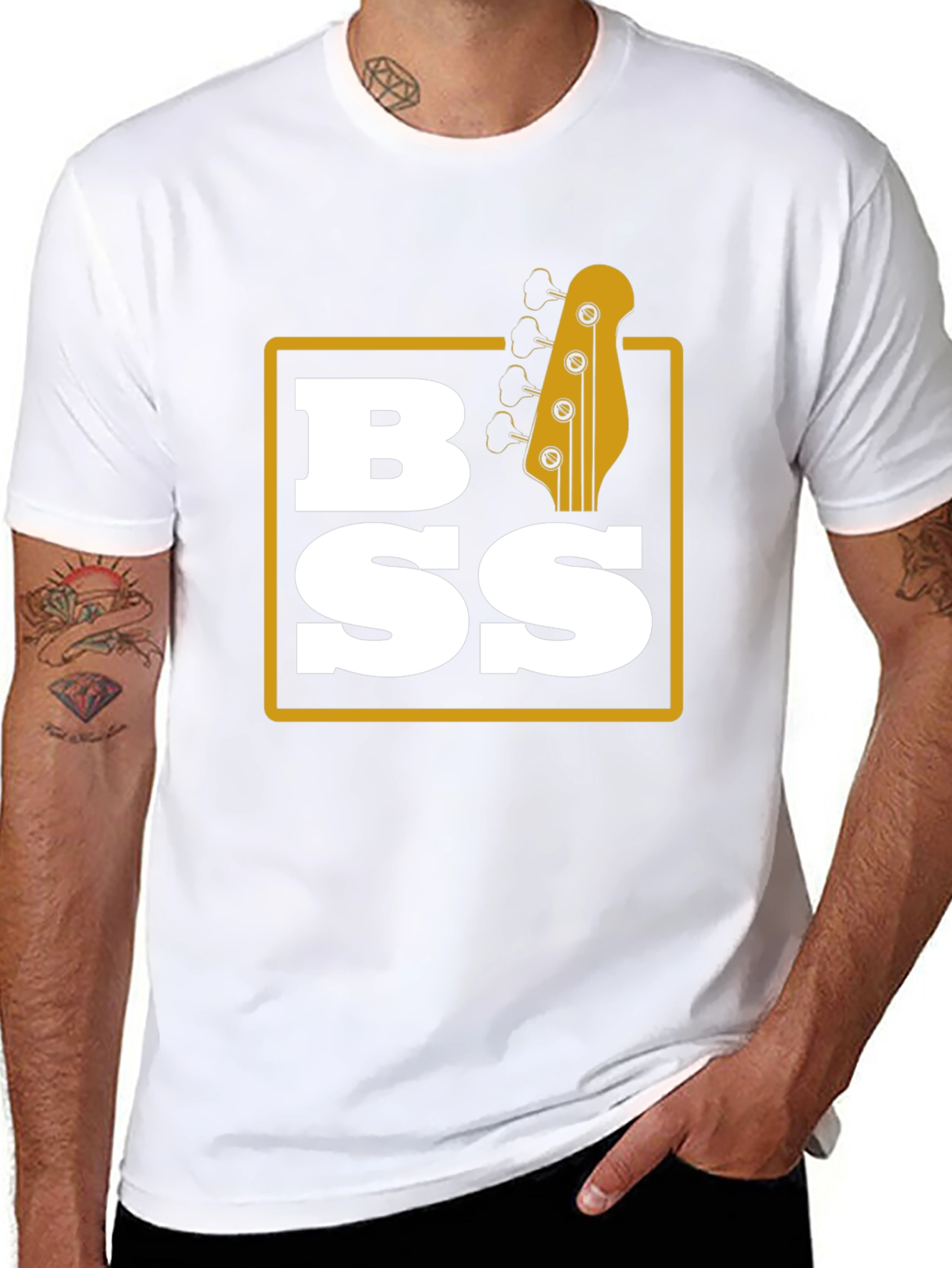 Bass Guitar Graphic Tee - Music Lover T-Shirt