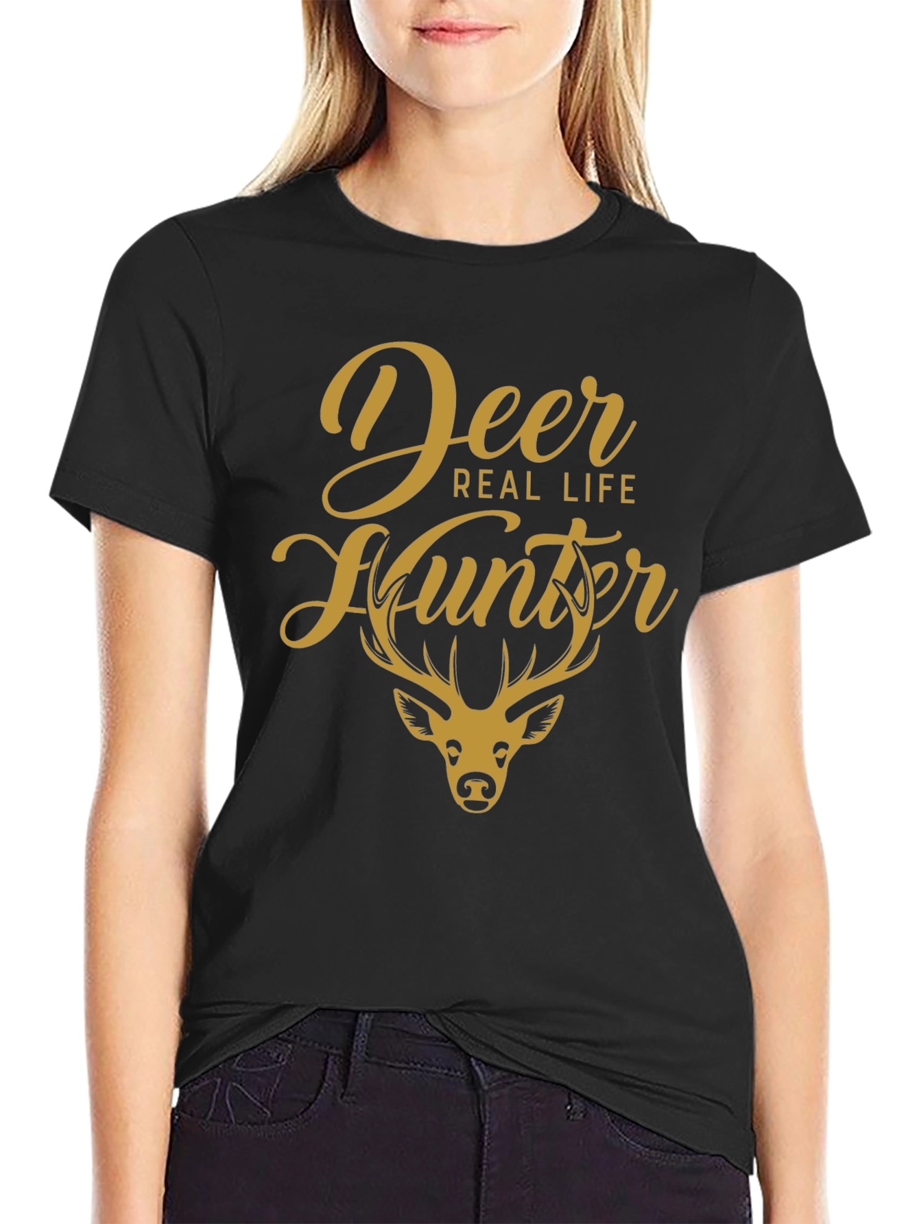 Deer Real Life Hunter Graphic T-Shirt