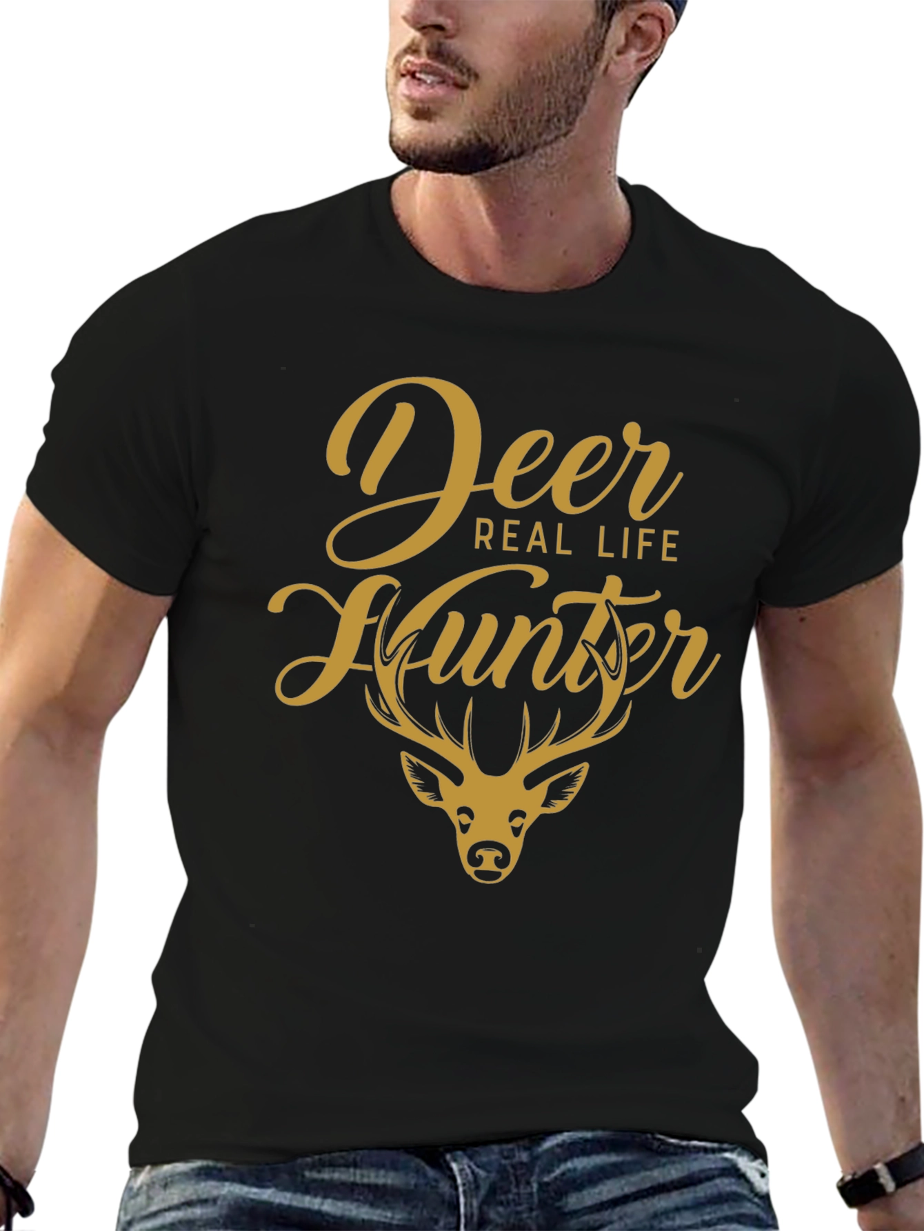 Deer Real Life Hunter Graphic T-Shirt