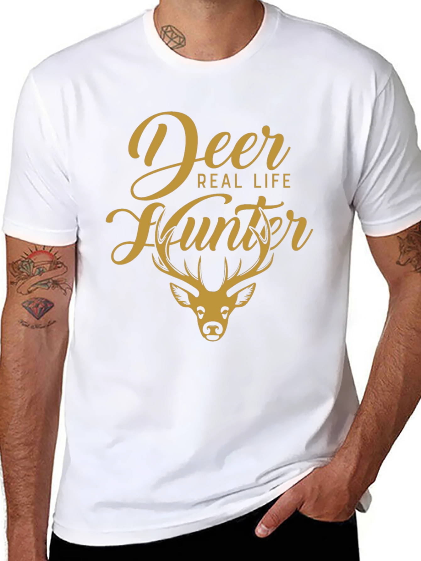 Deer Real Life Hunter Graphic T-Shirt