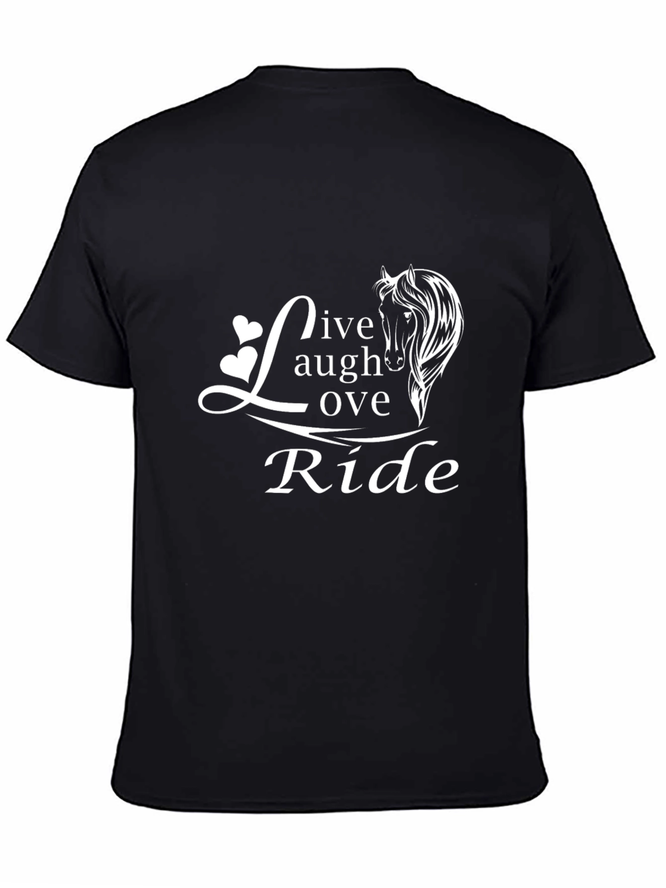 Live Laugh Love Ride Black T-Shirt
