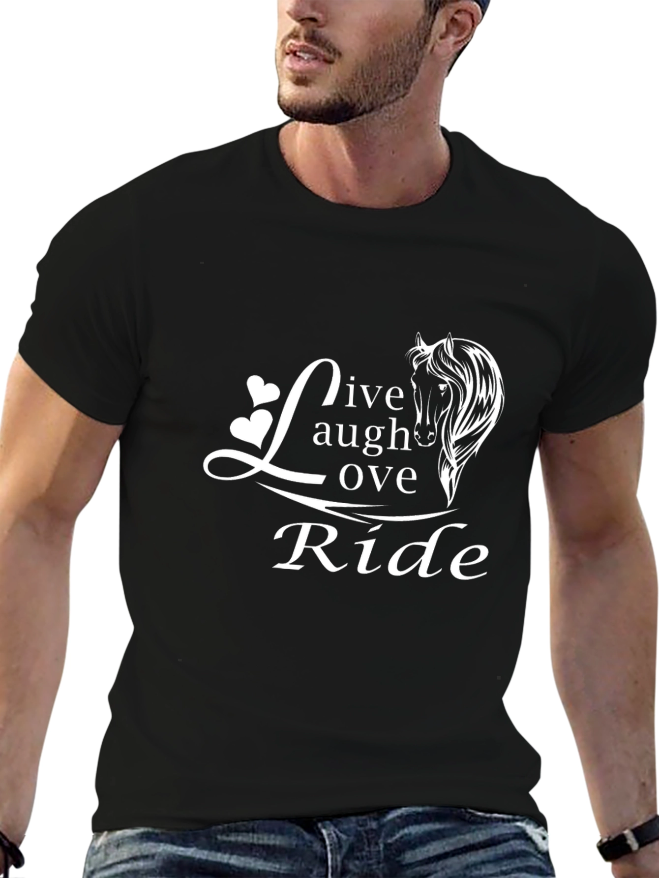 Live Laugh Love Ride Black T-Shirt