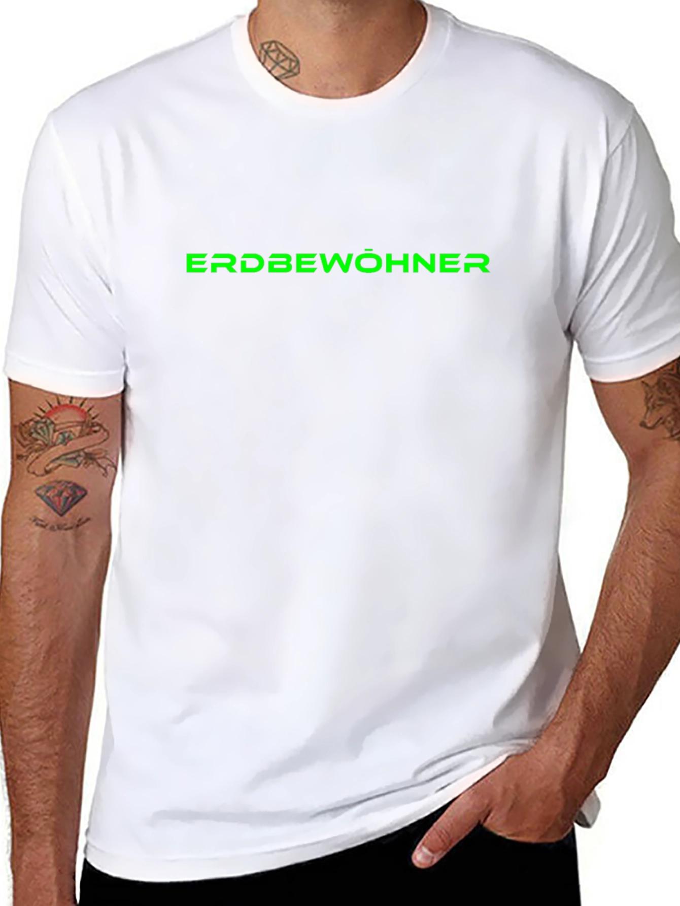 ERDBEWOHNER Graphic Tee - Black Cotton T-Shirt