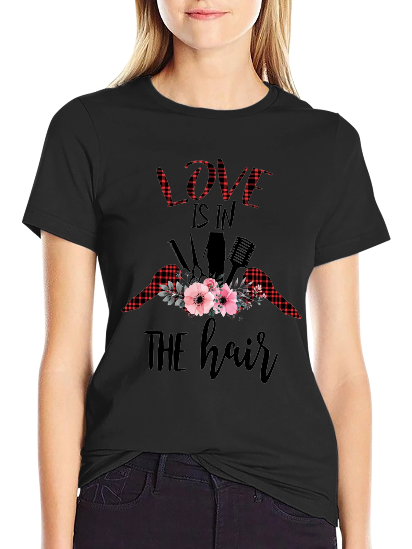 Love is in the Hair Stylish Graphic T-Shirt