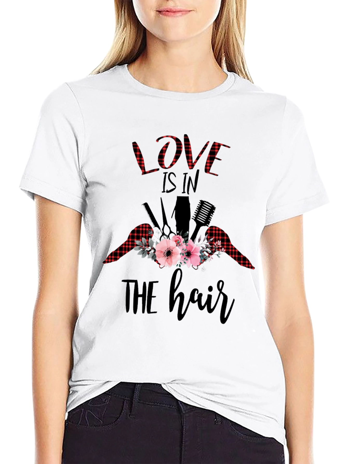 Love is in the Hair Stylish Graphic T-Shirt
