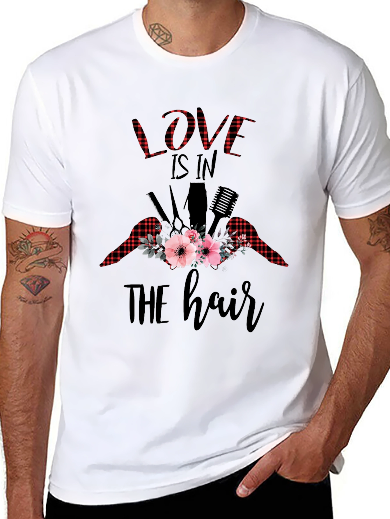 Love is in the Hair Stylish Graphic T-Shirt