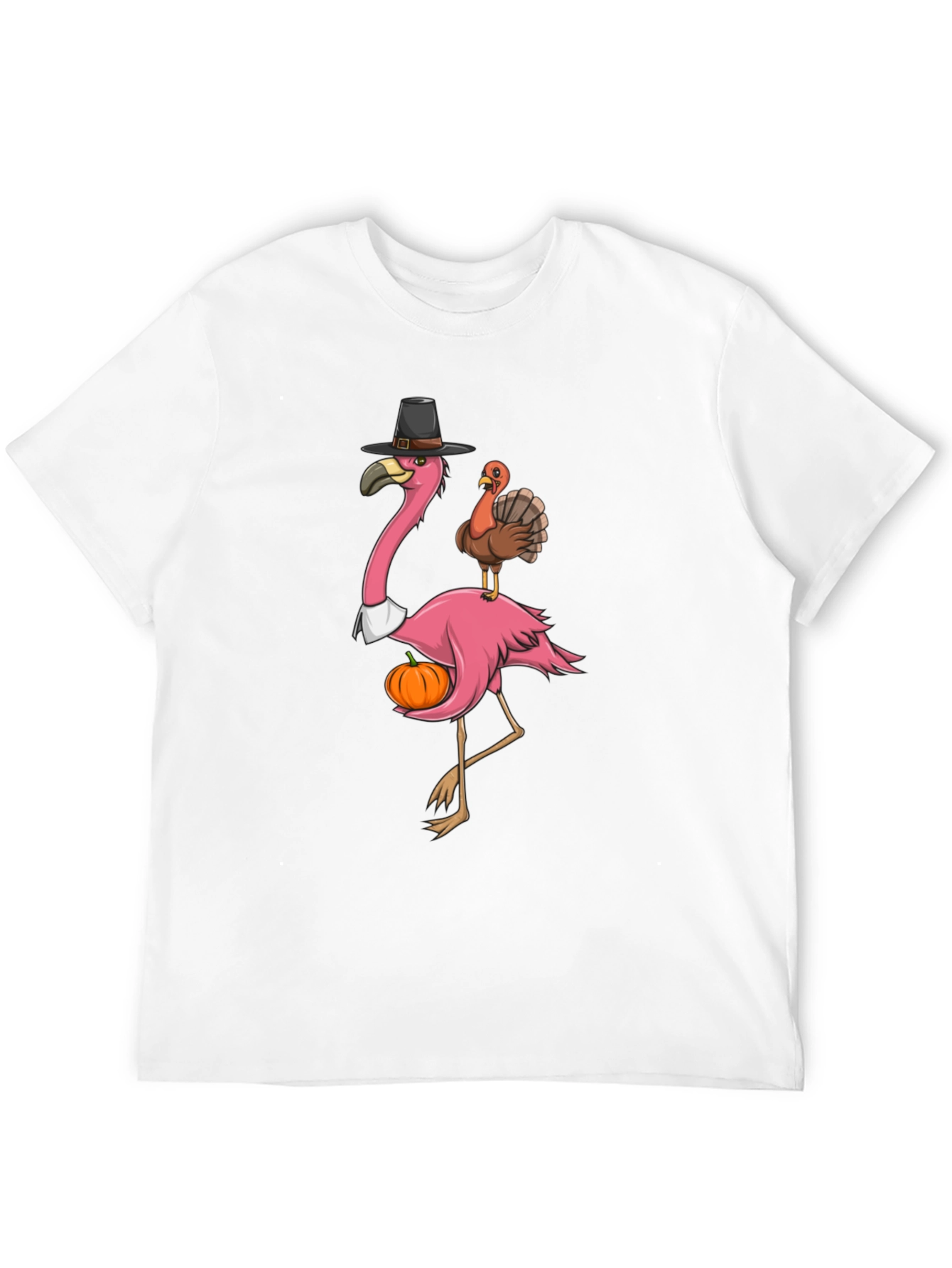 Festive Flamingo Thanksgiving T-Shirt
