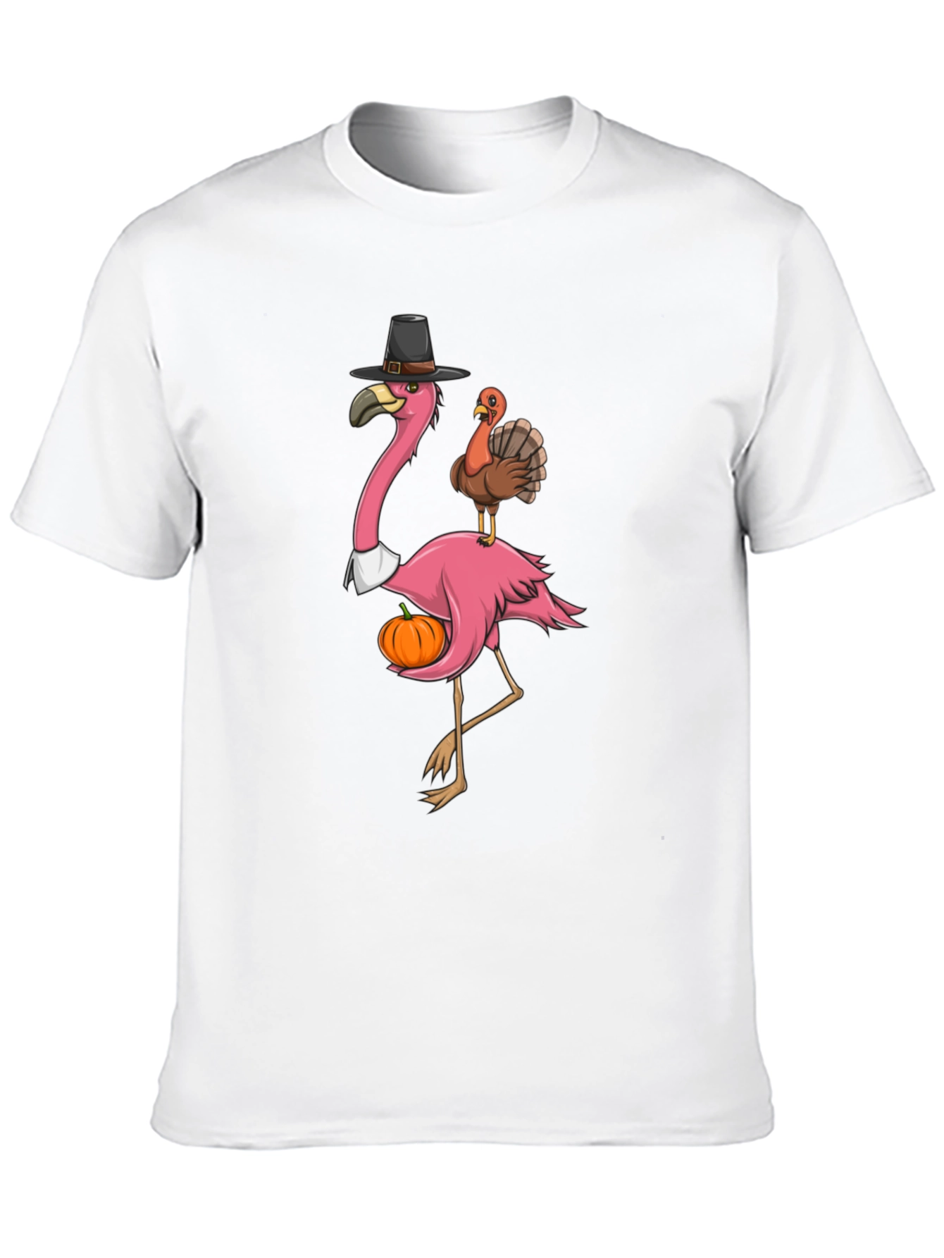 Festive Flamingo Thanksgiving T-Shirt