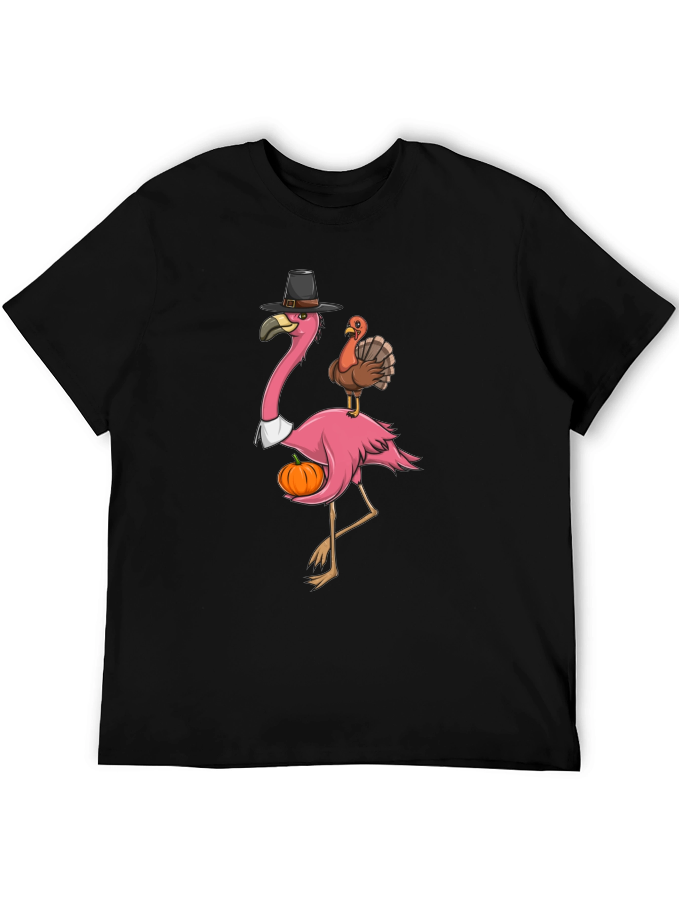 Festive Flamingo Thanksgiving T-Shirt
