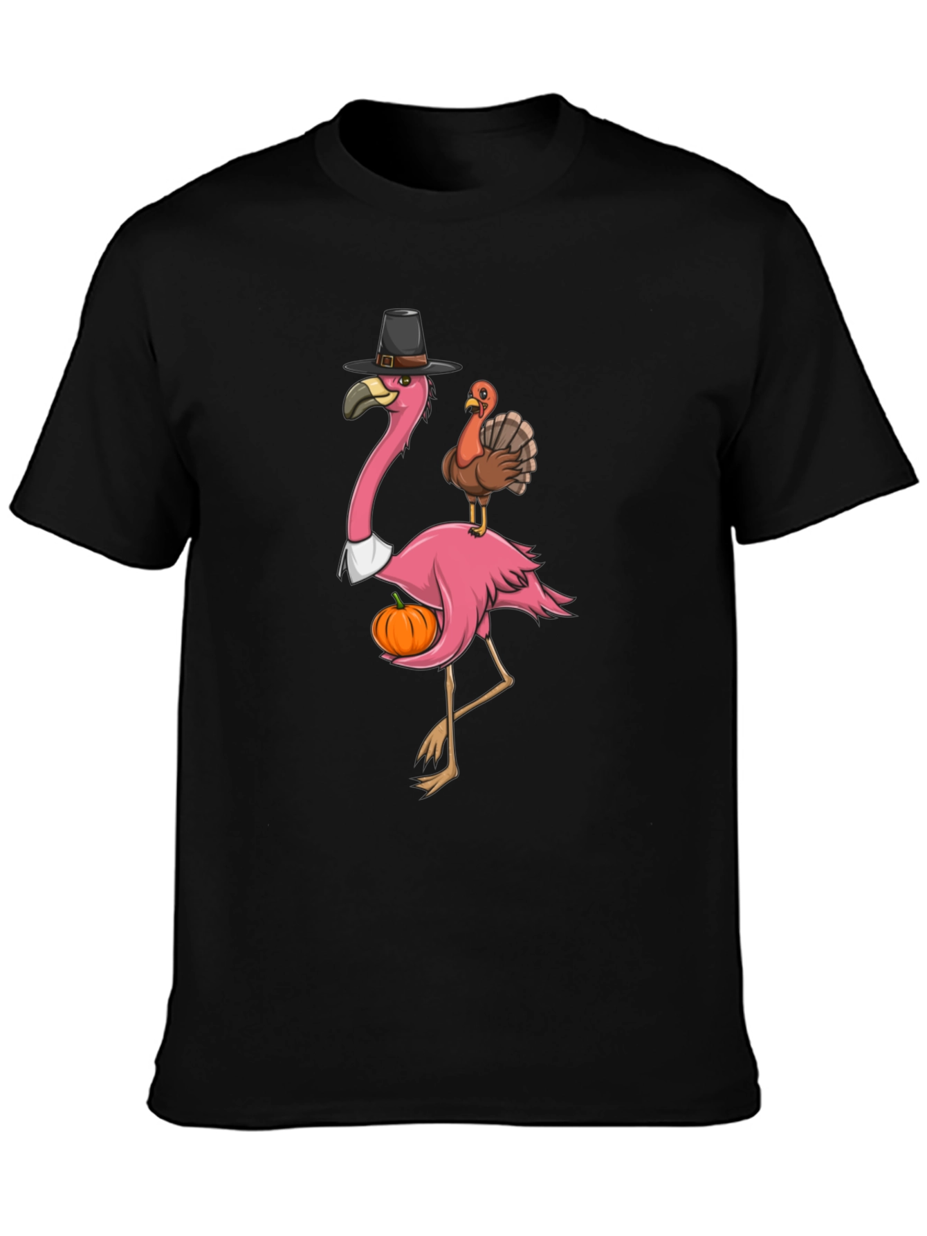 Festive Flamingo Thanksgiving T-Shirt