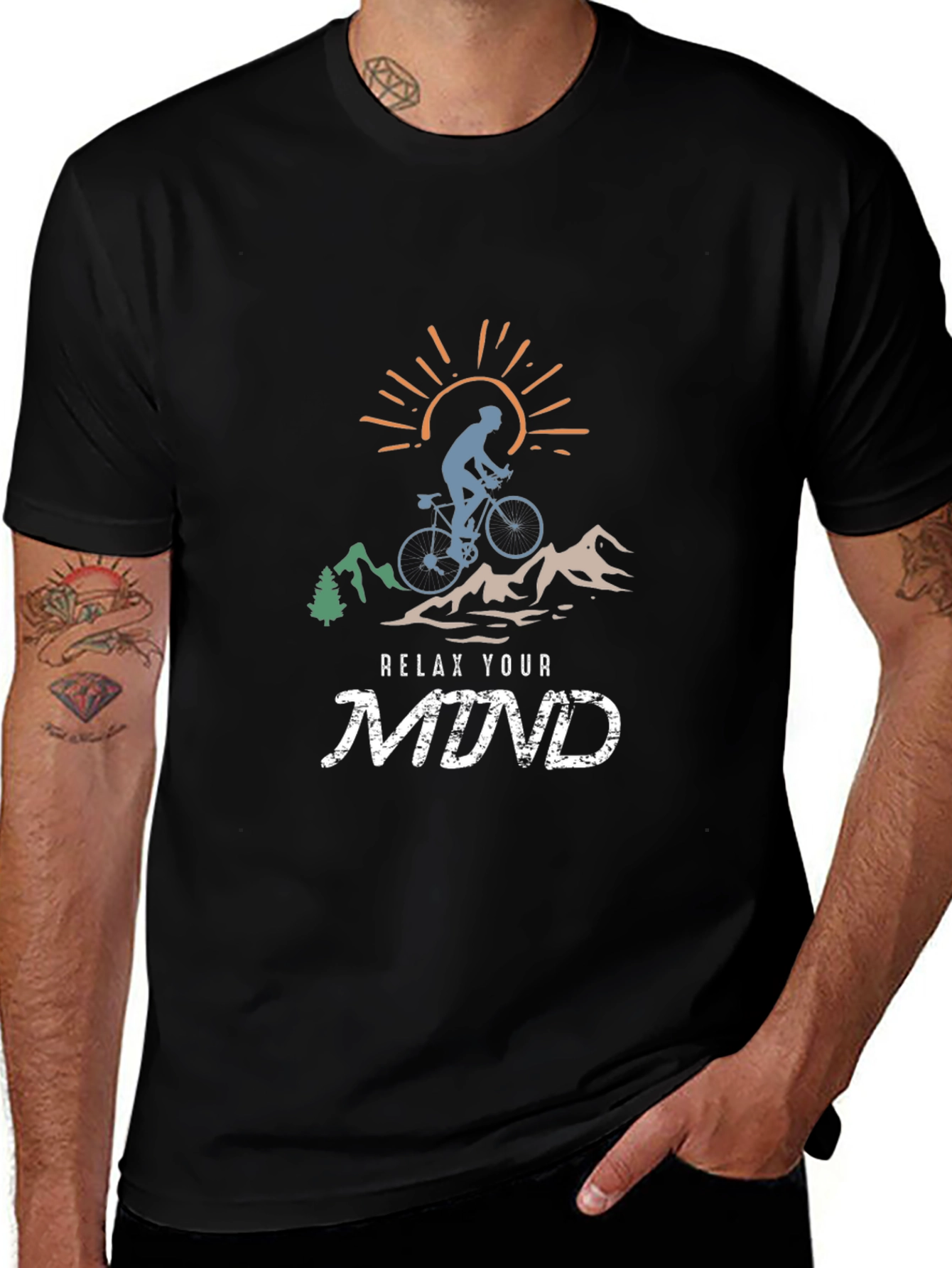 Relax Your Mind Mountain Biking T-Shirt