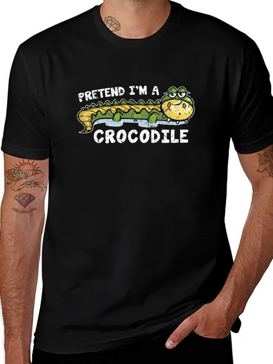 Pretend Im a Crocodile Funny Graphic T-Shirt