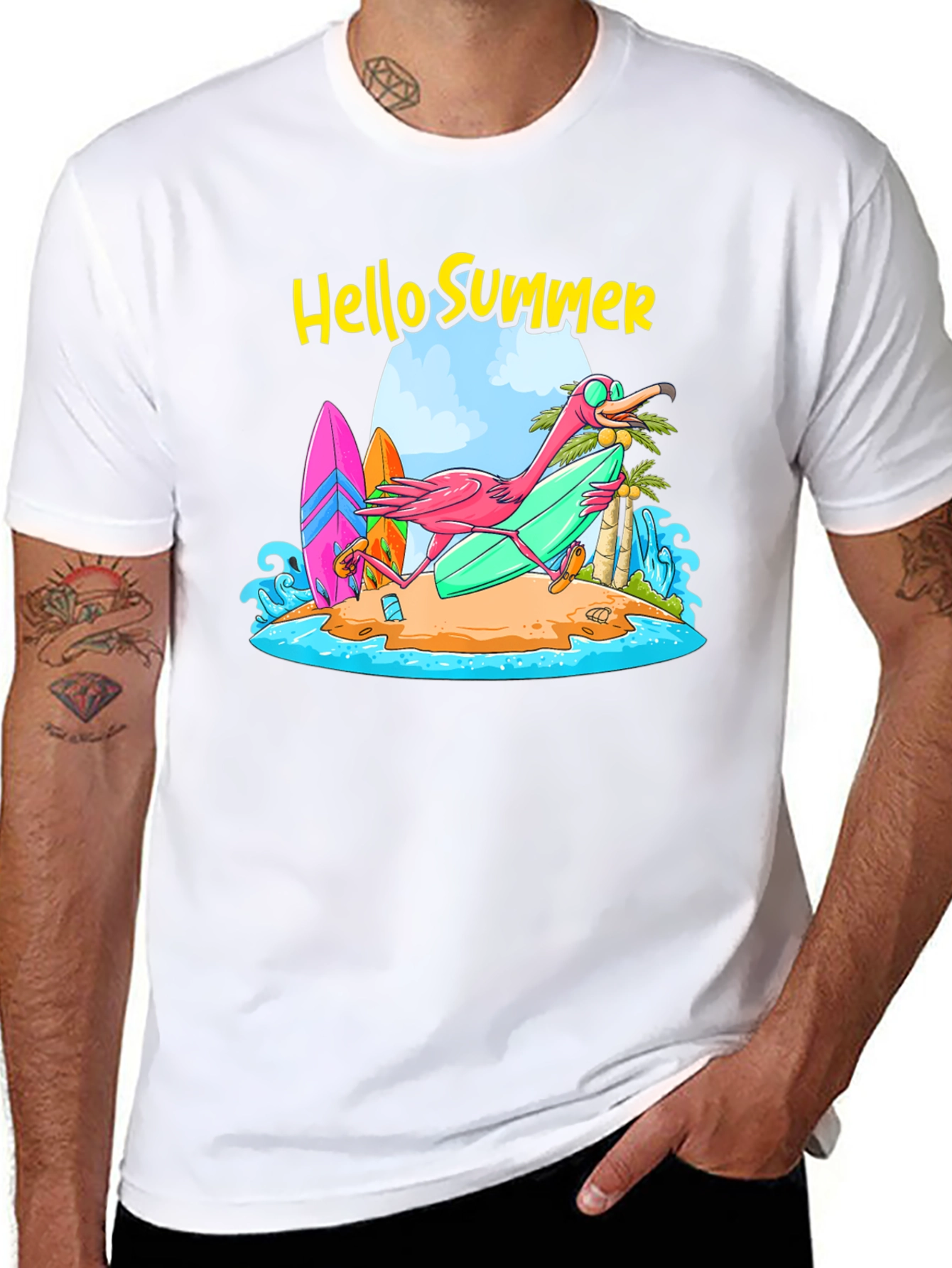 Hello Summer Flamingo T-Shirt