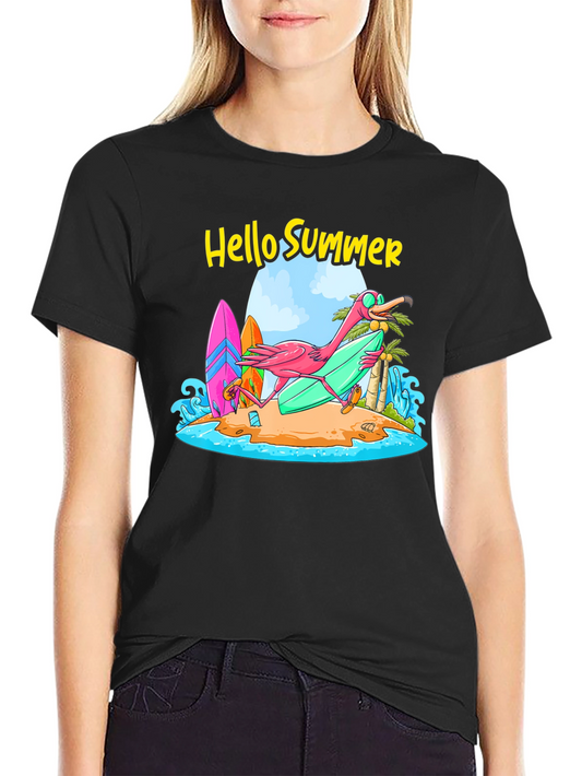 Hello Summer Flamingo T-Shirt