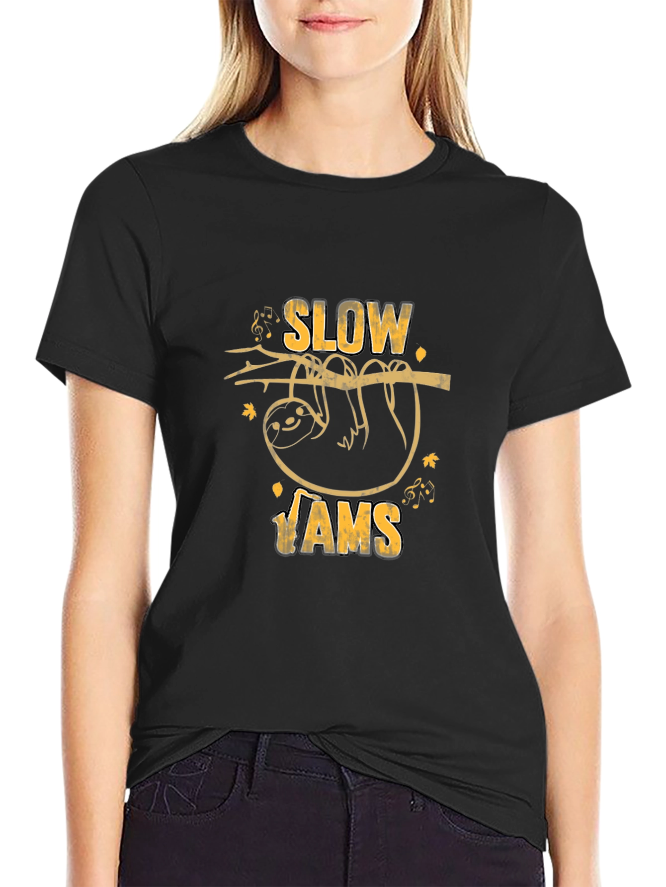 Slow Jams Sloth Graphic Tee