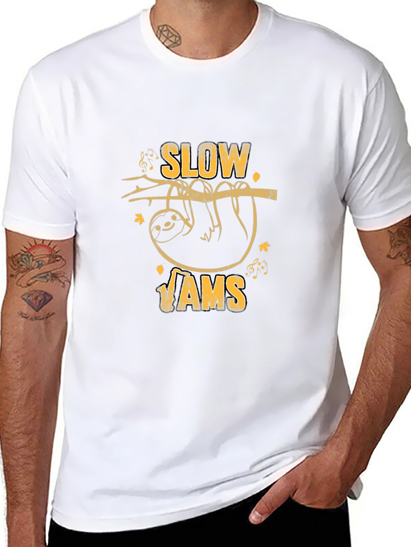 Slow Jams Sloth Graphic Tee