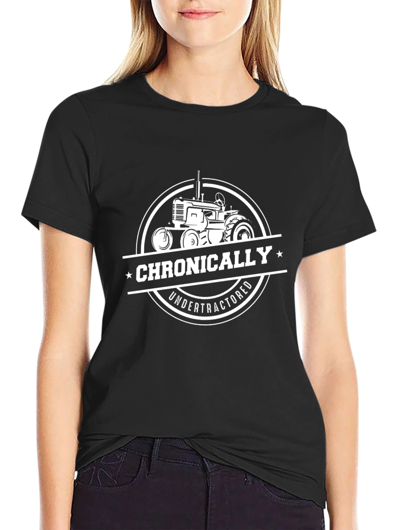 Chronically Undertractored Black T-Shirt