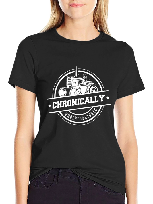 Chronically Undertractored Black T-Shirt
