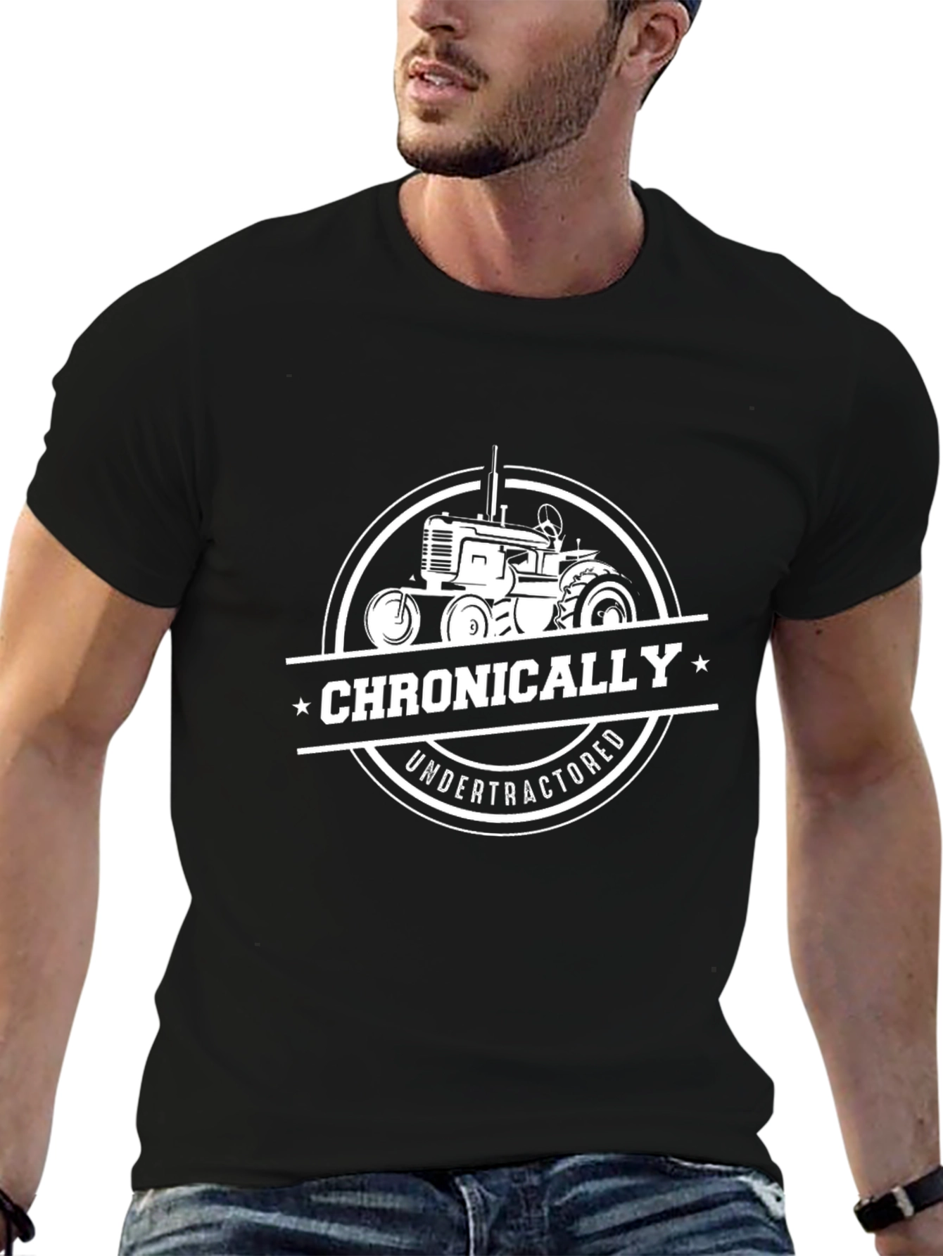 Chronically Undertractored Black T-Shirt