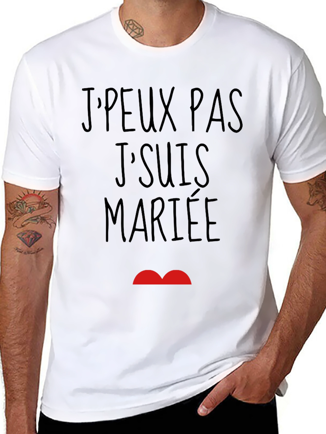 JPeux Pas JSuis Mariee Funny Graphic T-Shirt
