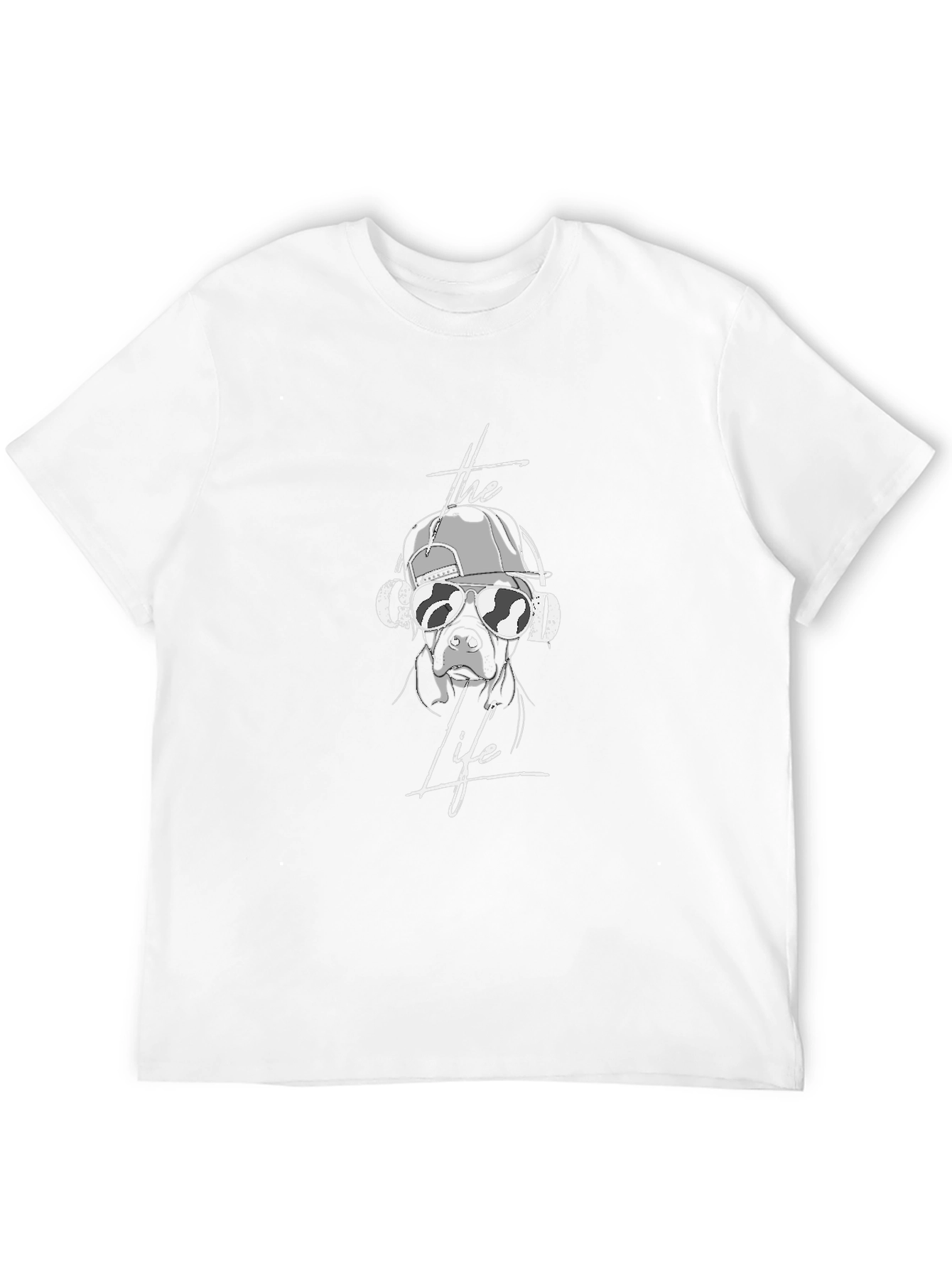Dog in Shades Graphic Tee - Cool Canine Style