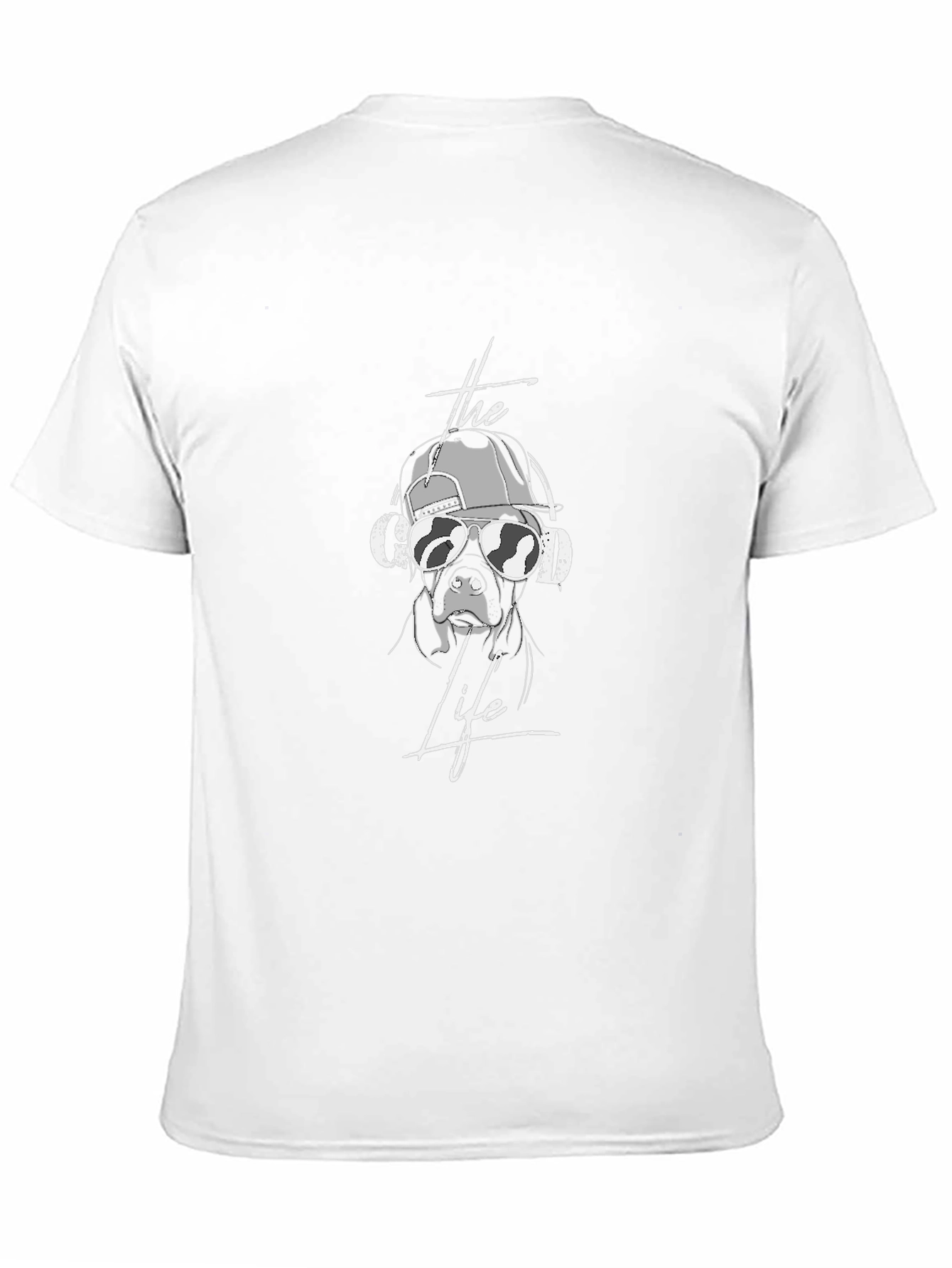 Dog in Shades Graphic Tee - Cool Canine Style