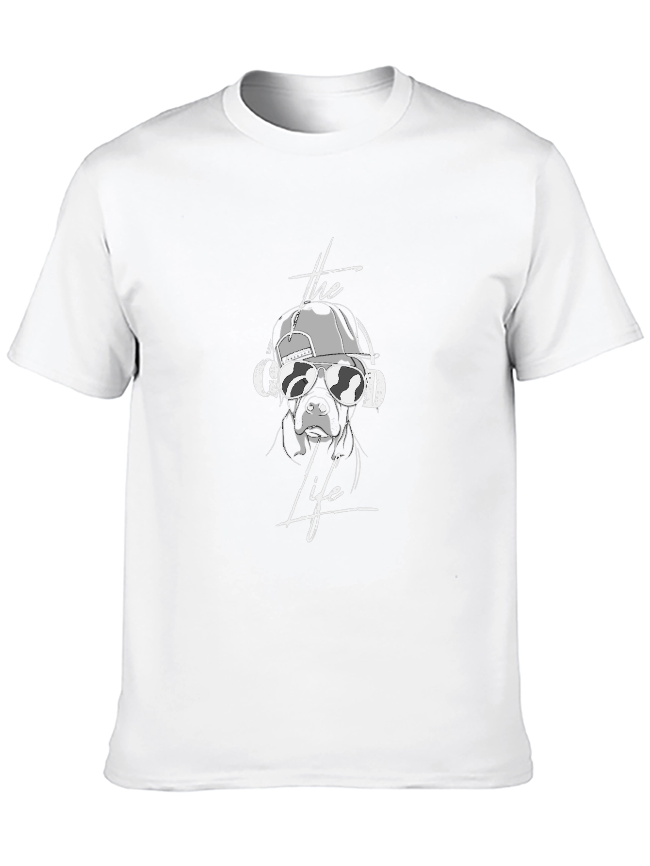Dog in Shades Graphic Tee - Cool Canine Style