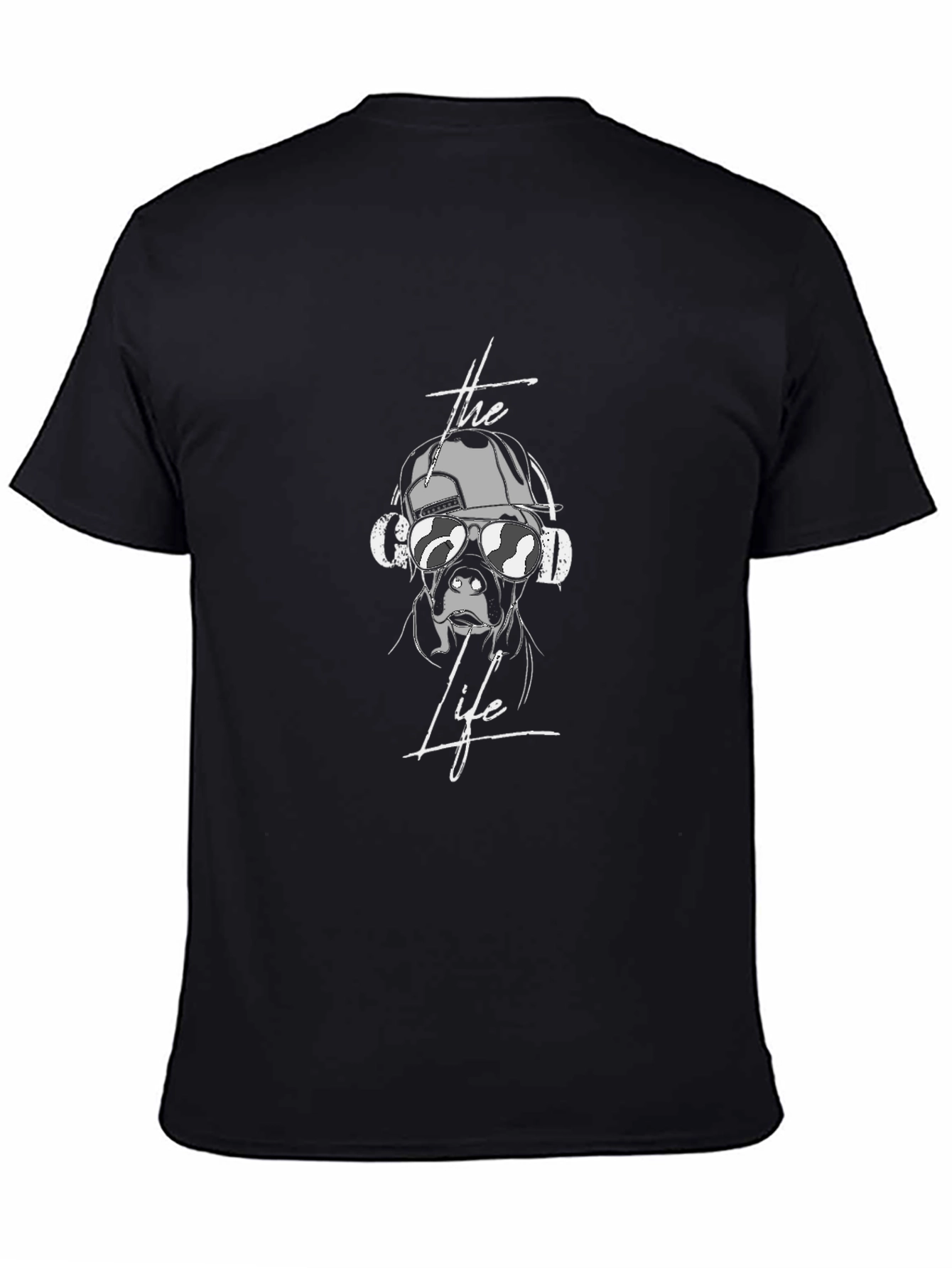 Dog in Shades Graphic Tee - Cool Canine Style