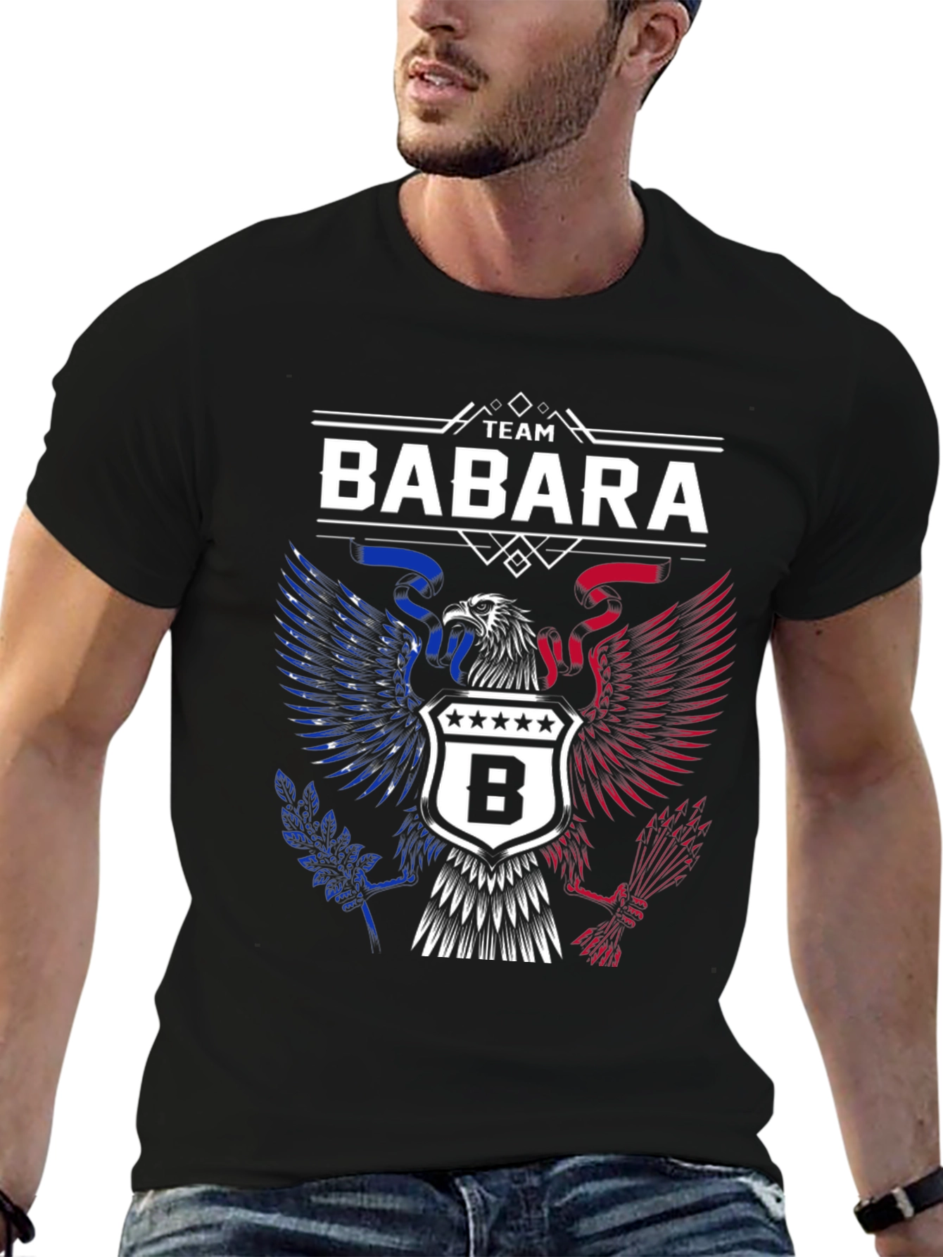 Team Babara Eagle Graphic Tee - Patriotic Style
