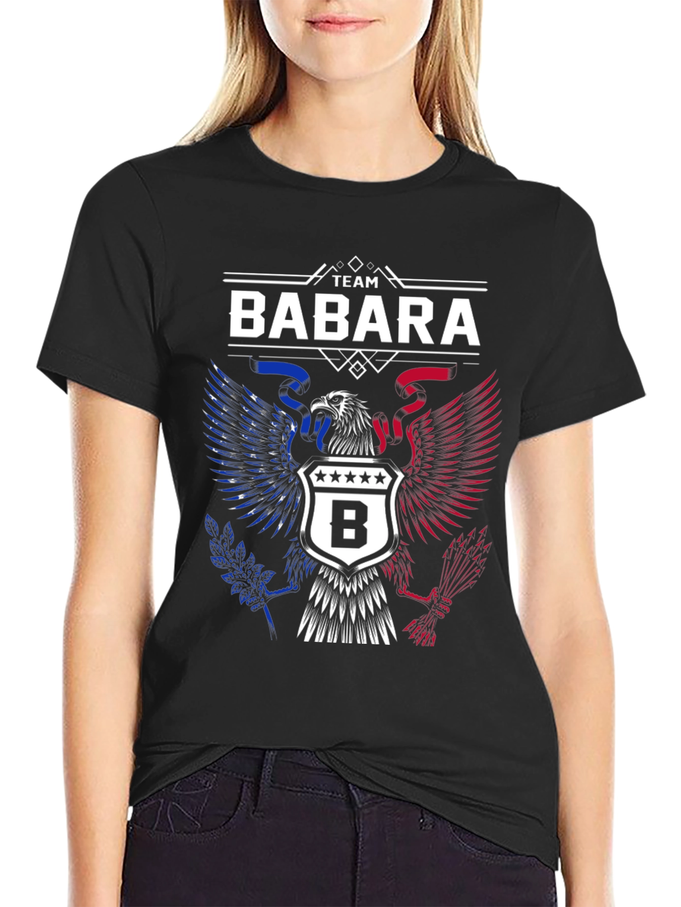Team Babara Eagle Graphic Tee - Patriotic Style