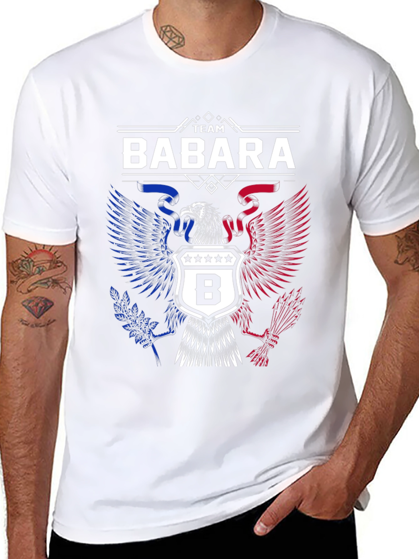 Team Babara Eagle Graphic Tee - Patriotic Style
