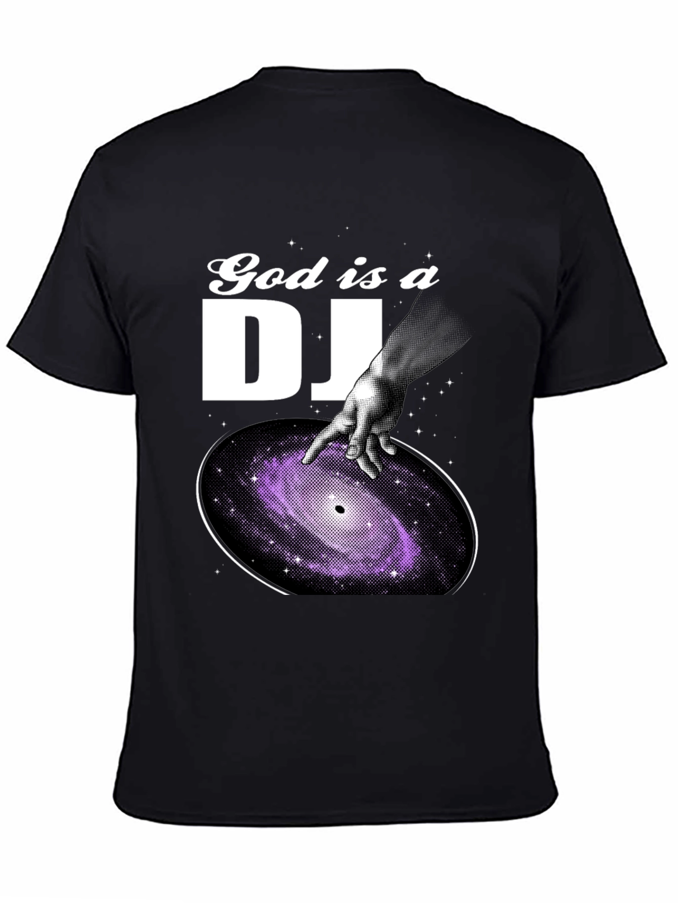 God is a DJ Graphic T-Shirt - Black