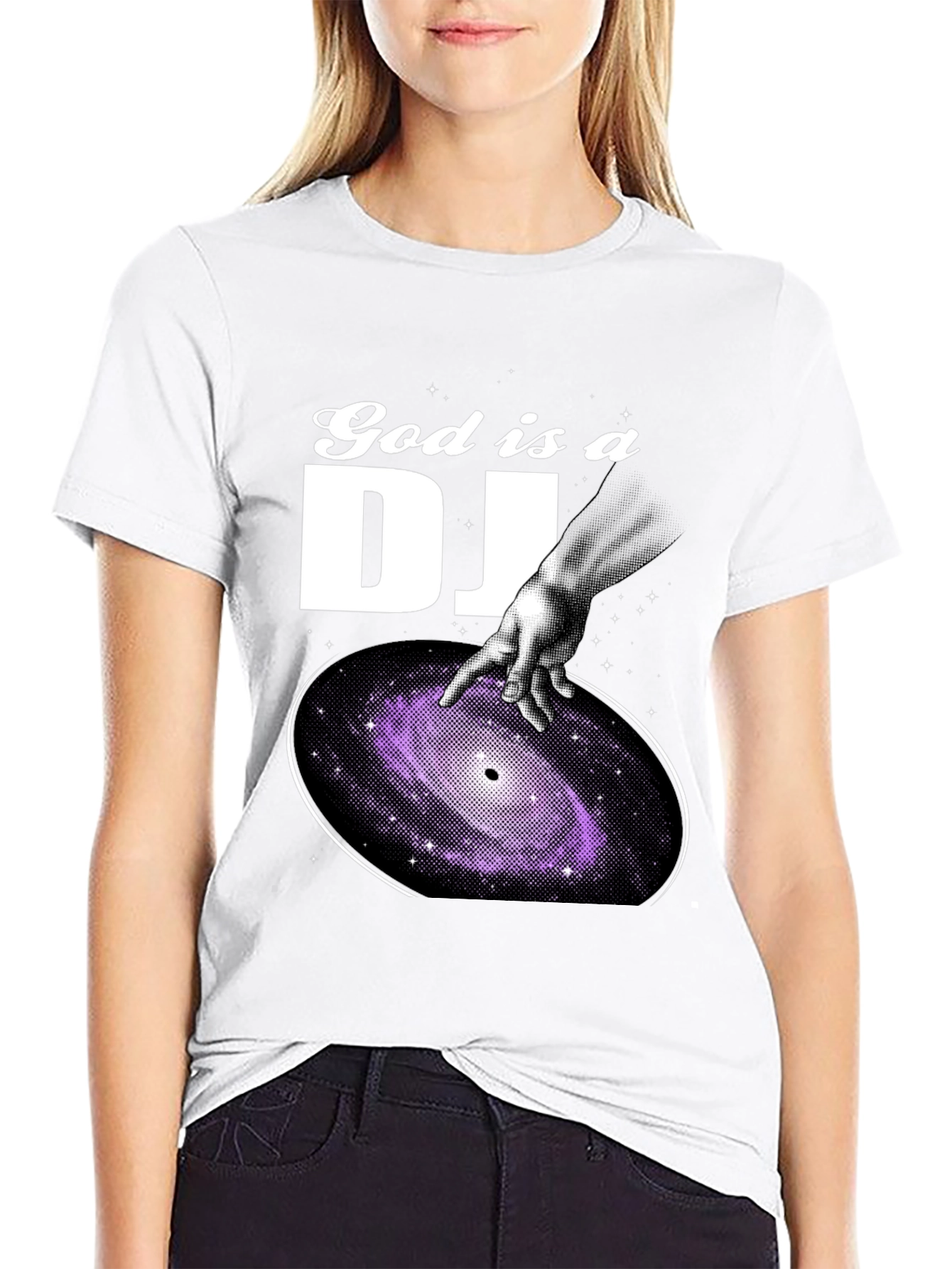 God is a DJ Graphic T-Shirt - Black