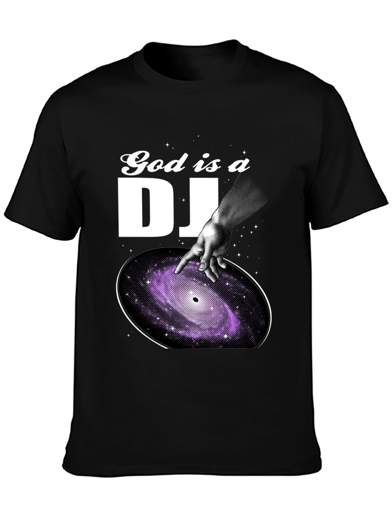 God is a DJ Graphic T-Shirt - Black