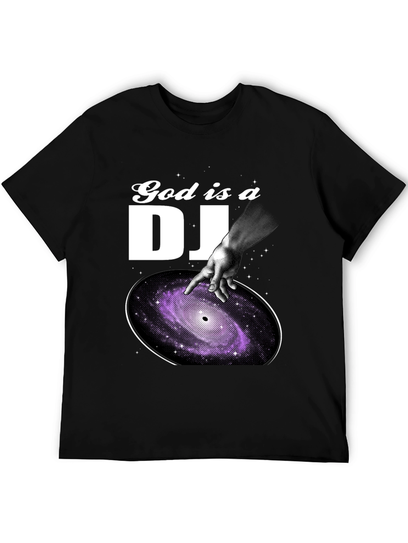 God is a DJ Graphic T-Shirt - Black